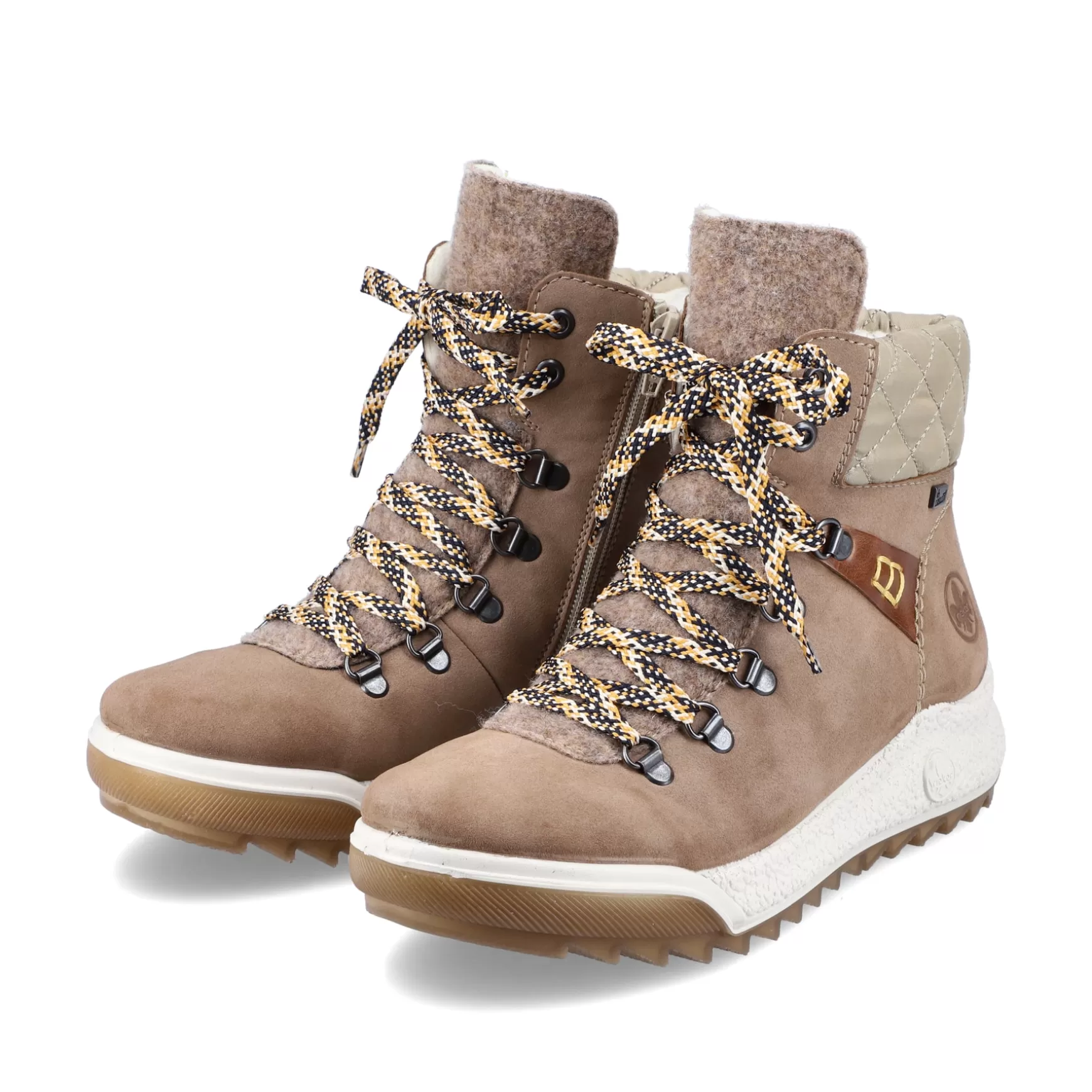 Women'S Corded Boots Brown Beige-Rieker Sale