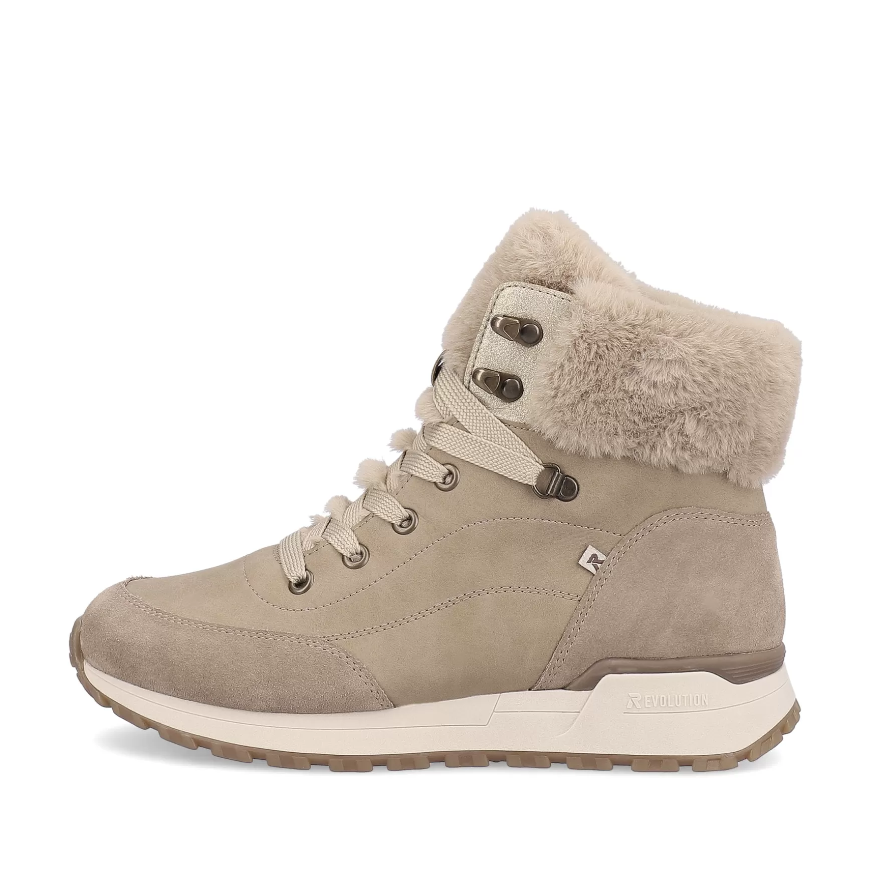 Women'S Corded Boots Champagne Beige-Rieker Cheap