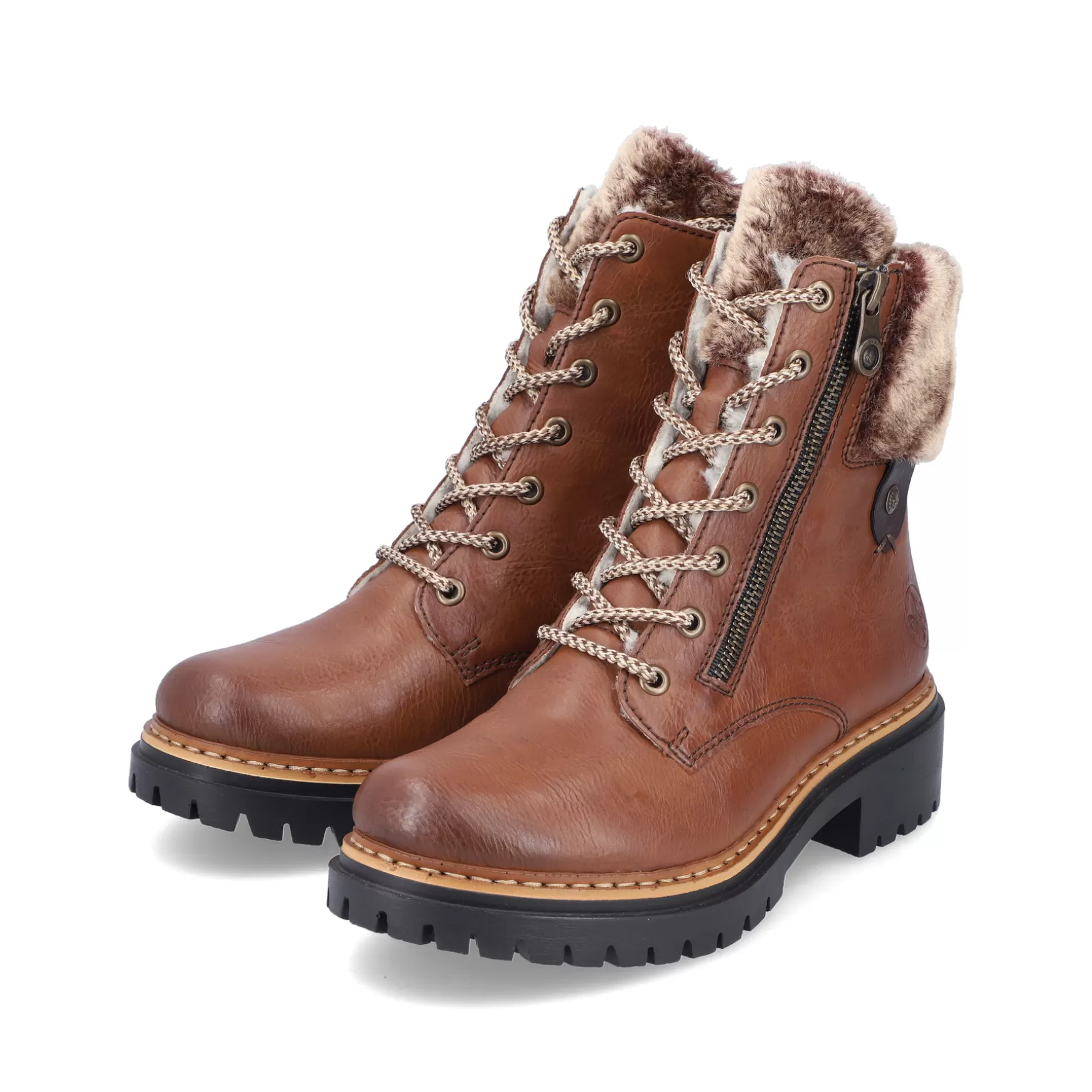 Women'S Corded Boots Chestnut Brown-Rieker Fashion