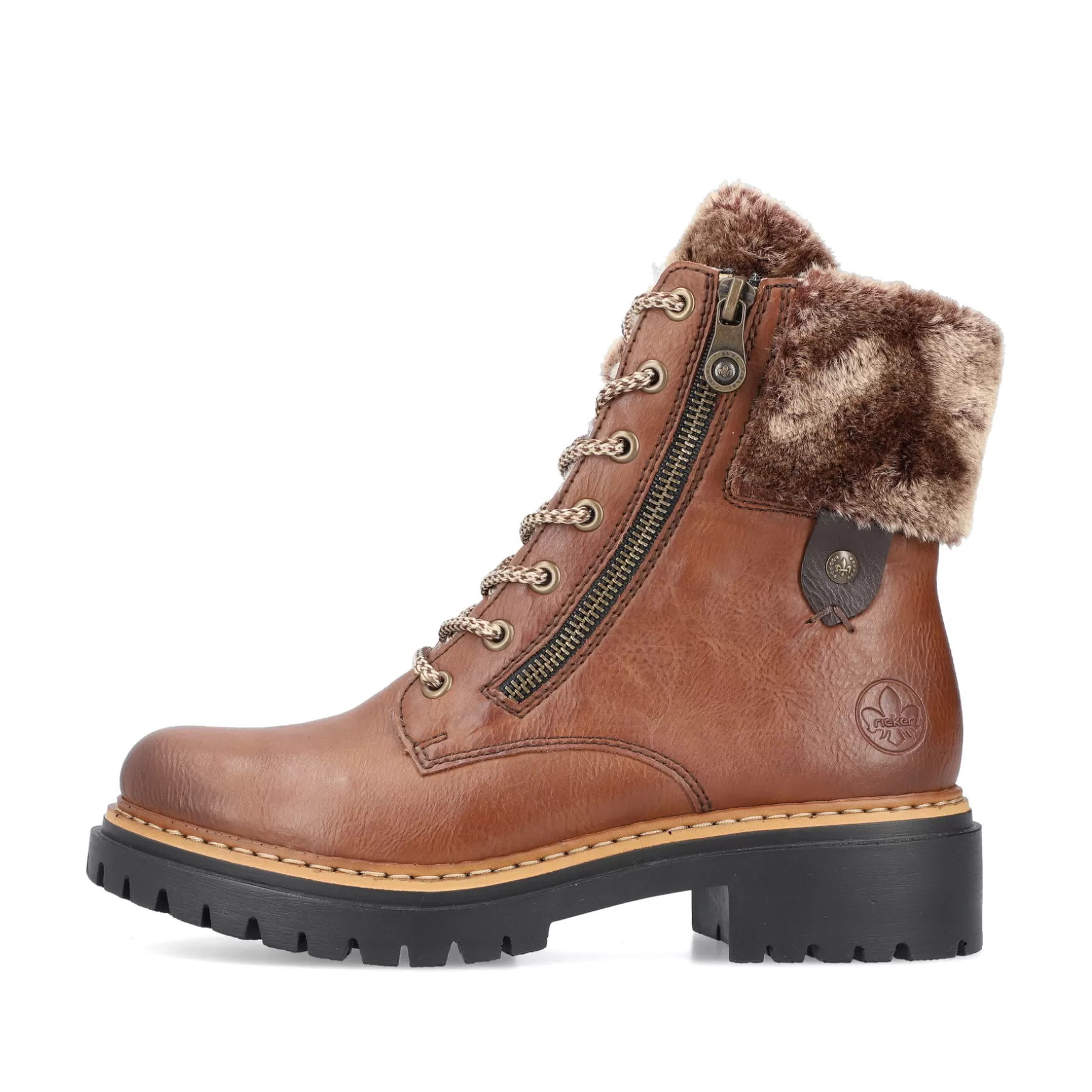 Women'S Corded Boots Chestnut Brown-Rieker Fashion