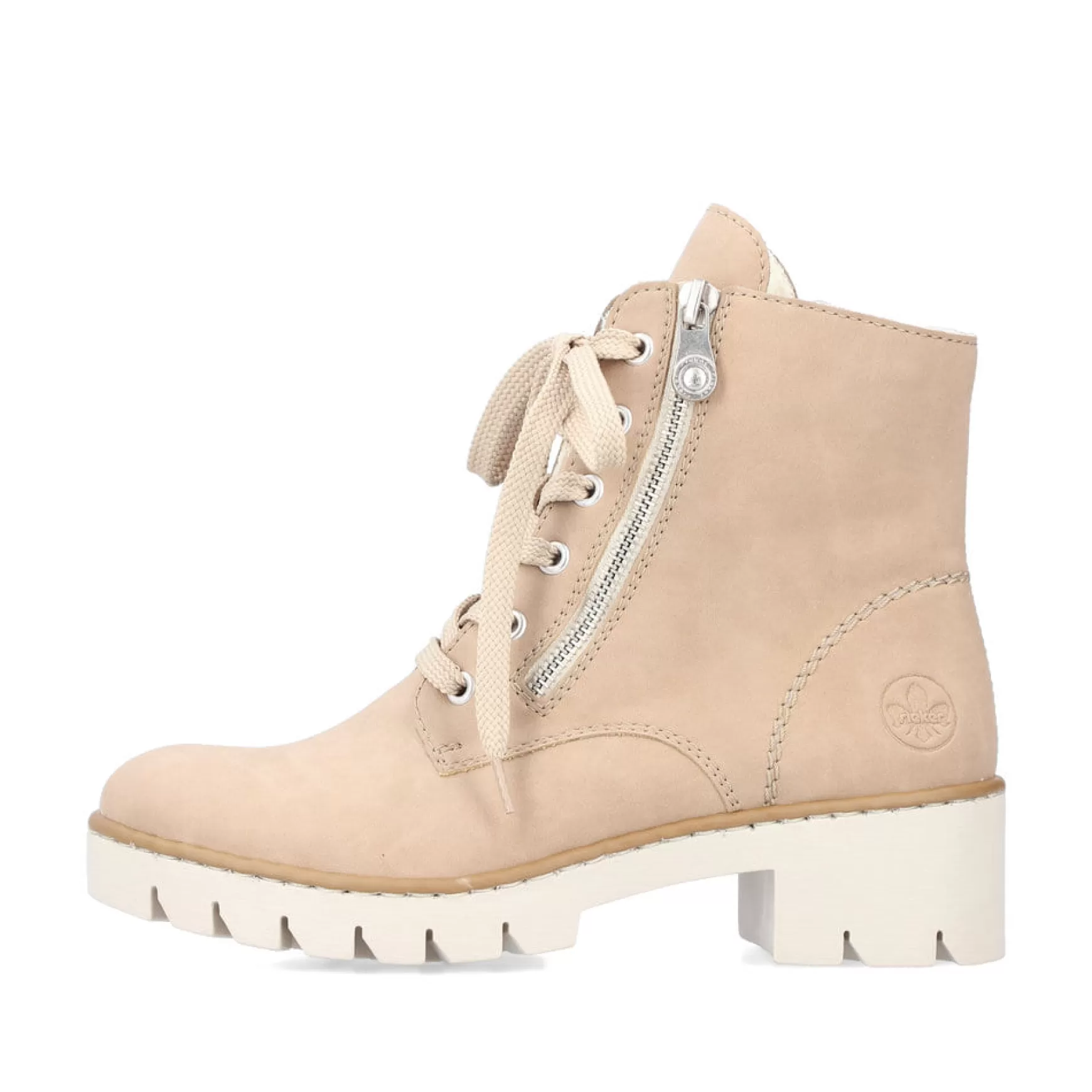 Women'S Corded Boots Cream Beige-Rieker Outlet