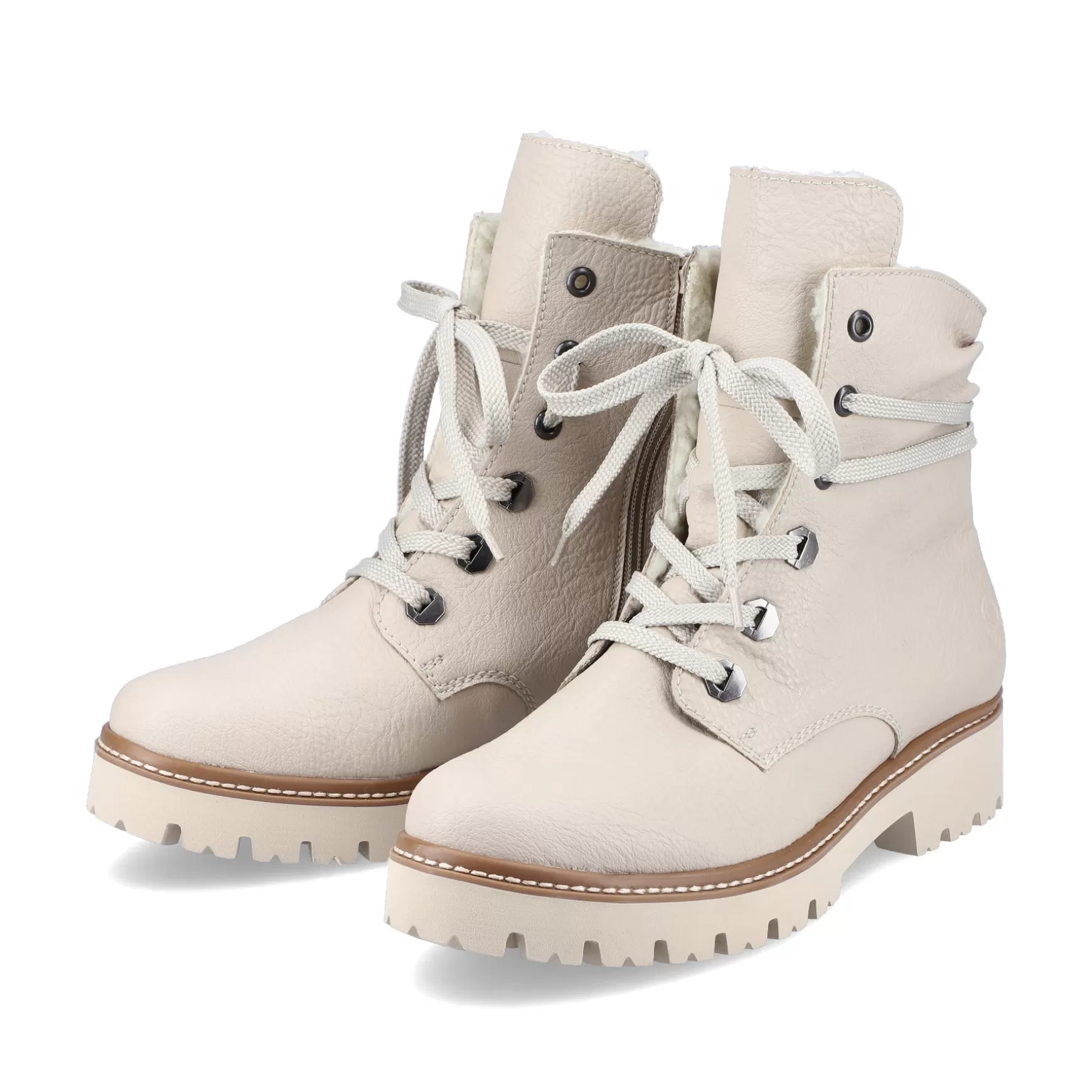 Women'S Corded Boots Cream Beige-Rieker Cheap