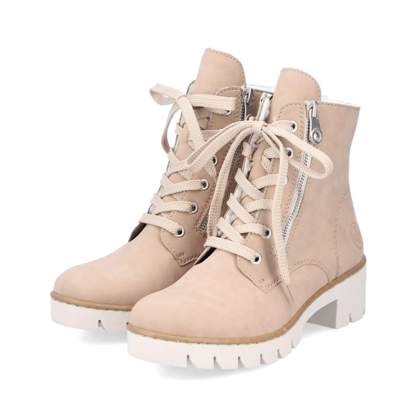 Women'S Corded Boots Cream Beige-Rieker Outlet