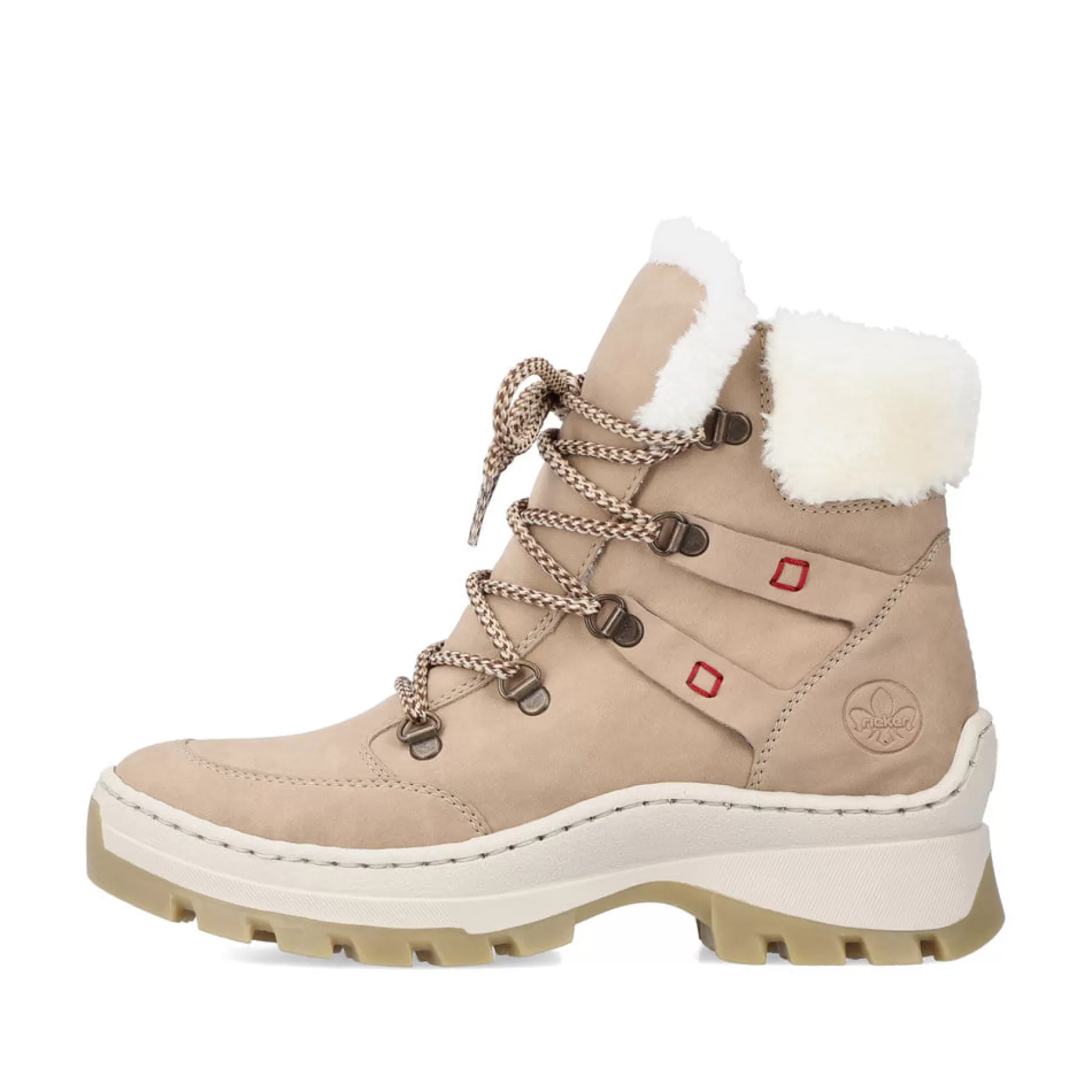 Women'S Corded Boots Cream Beige-Rieker Hot