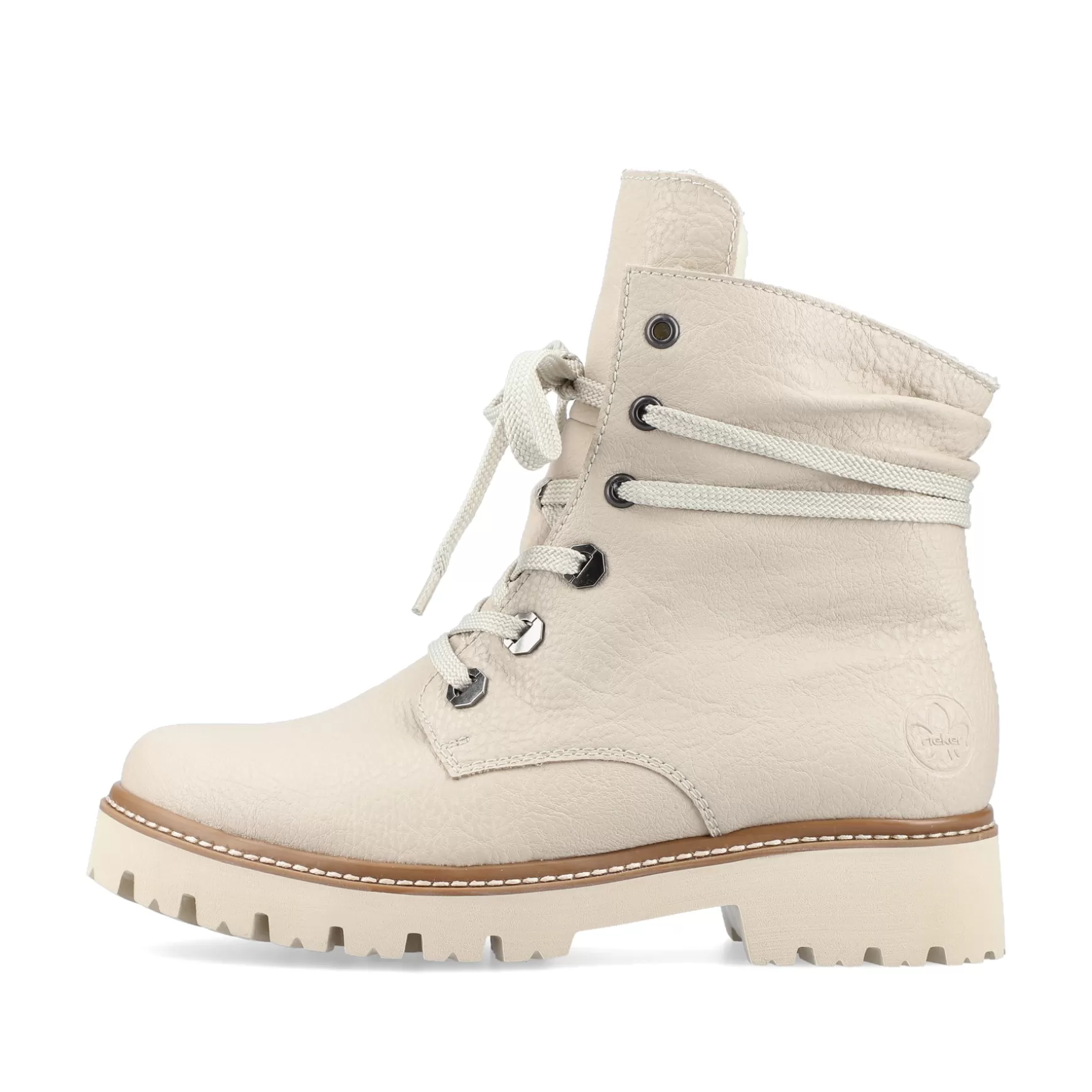 Women'S Corded Boots Cream Beige-Rieker Cheap