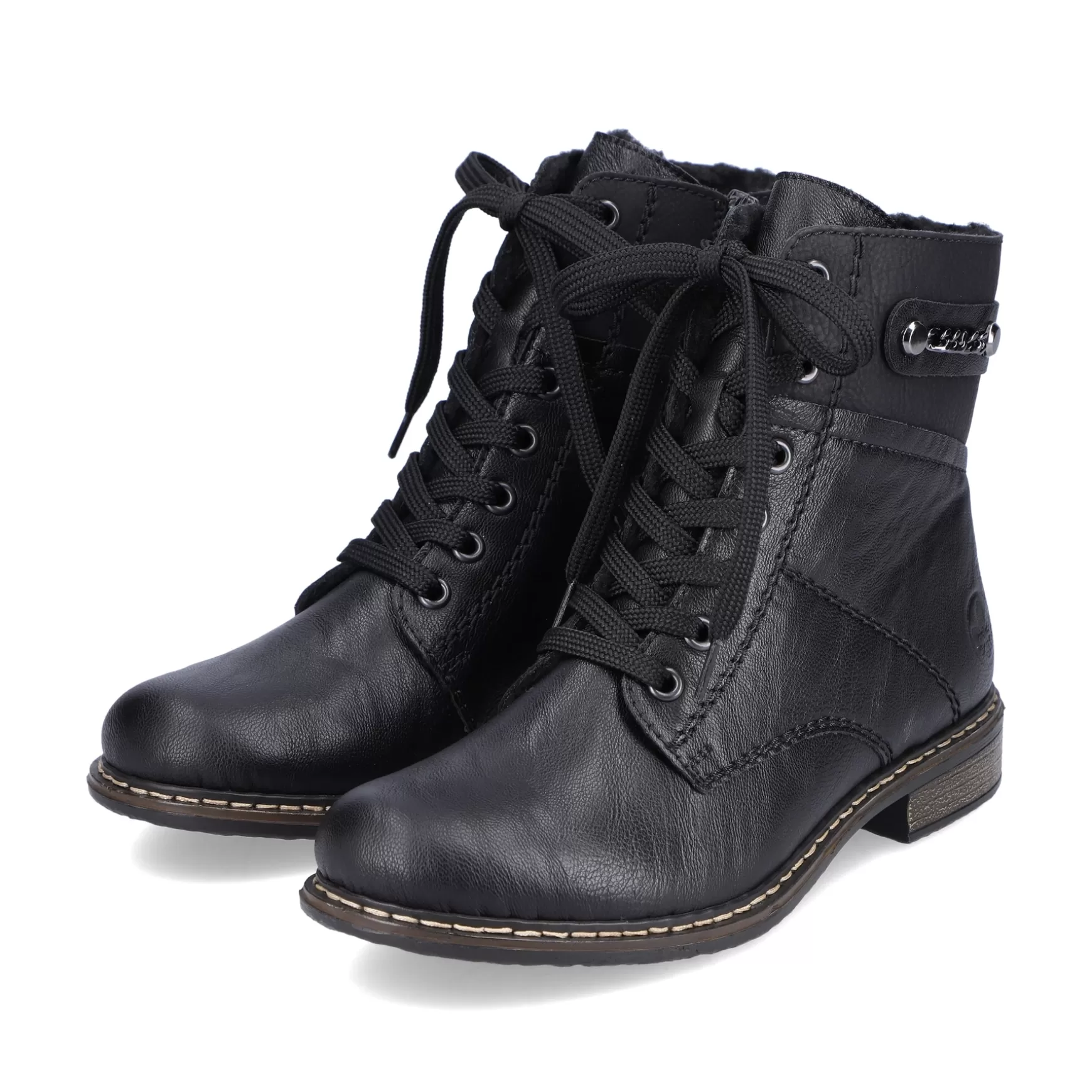 Women'S Corded Boots Deep Black-Rieker Store