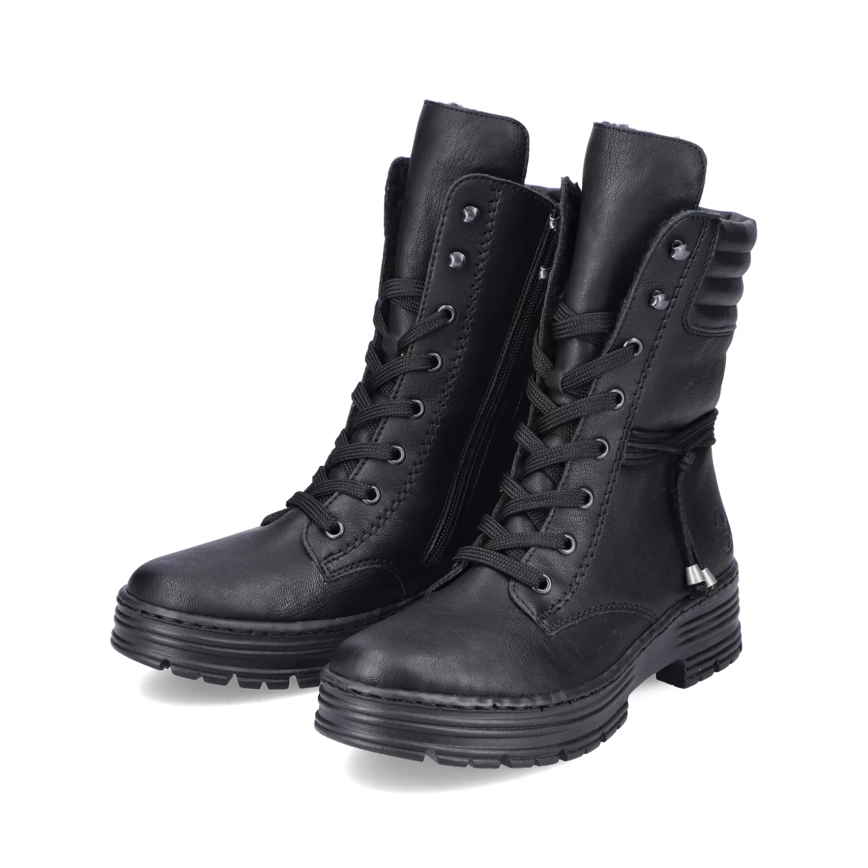 Women'S Corded Boots Deep Black-Rieker Clearance