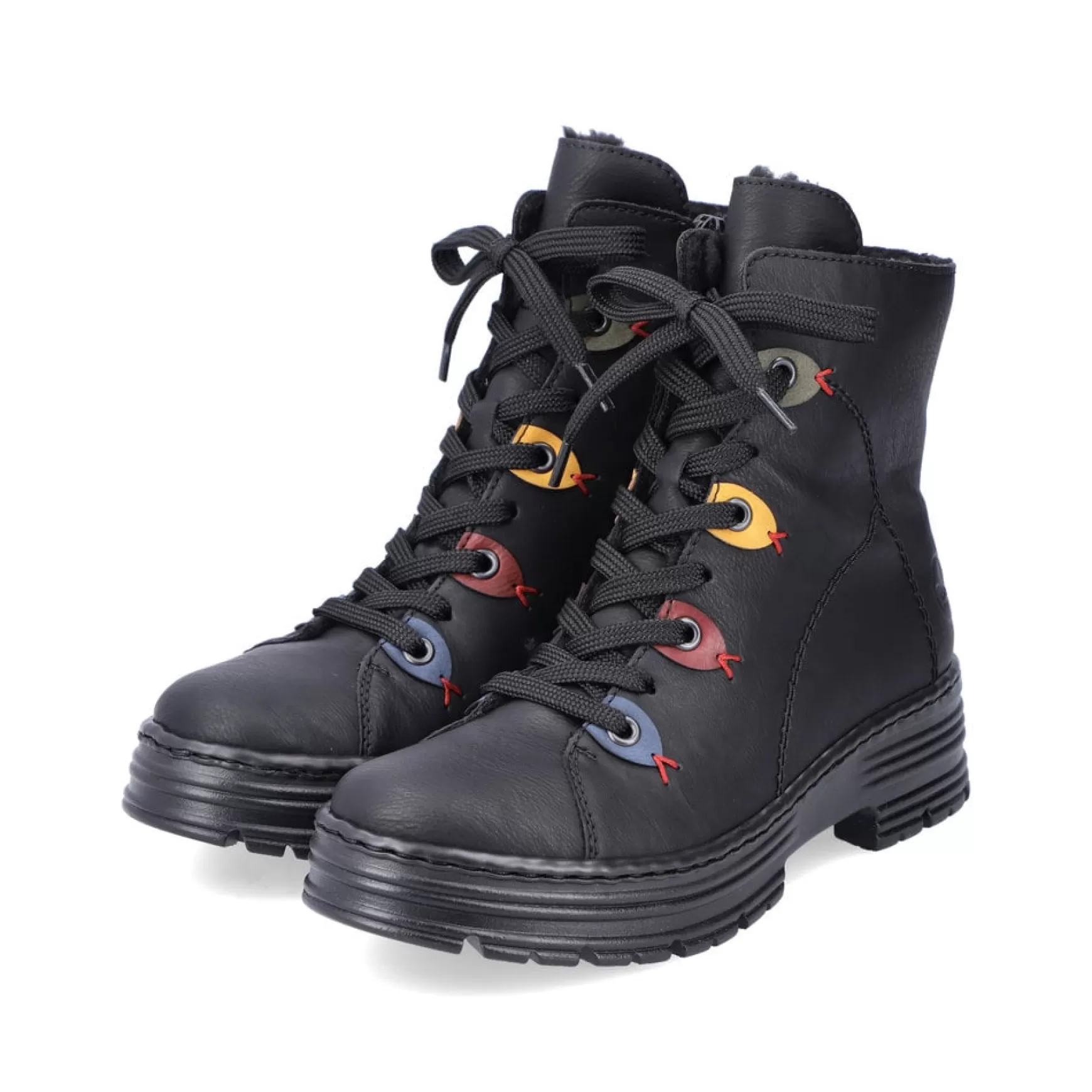 Women'S Corded Boots Deep Black-Rieker Store