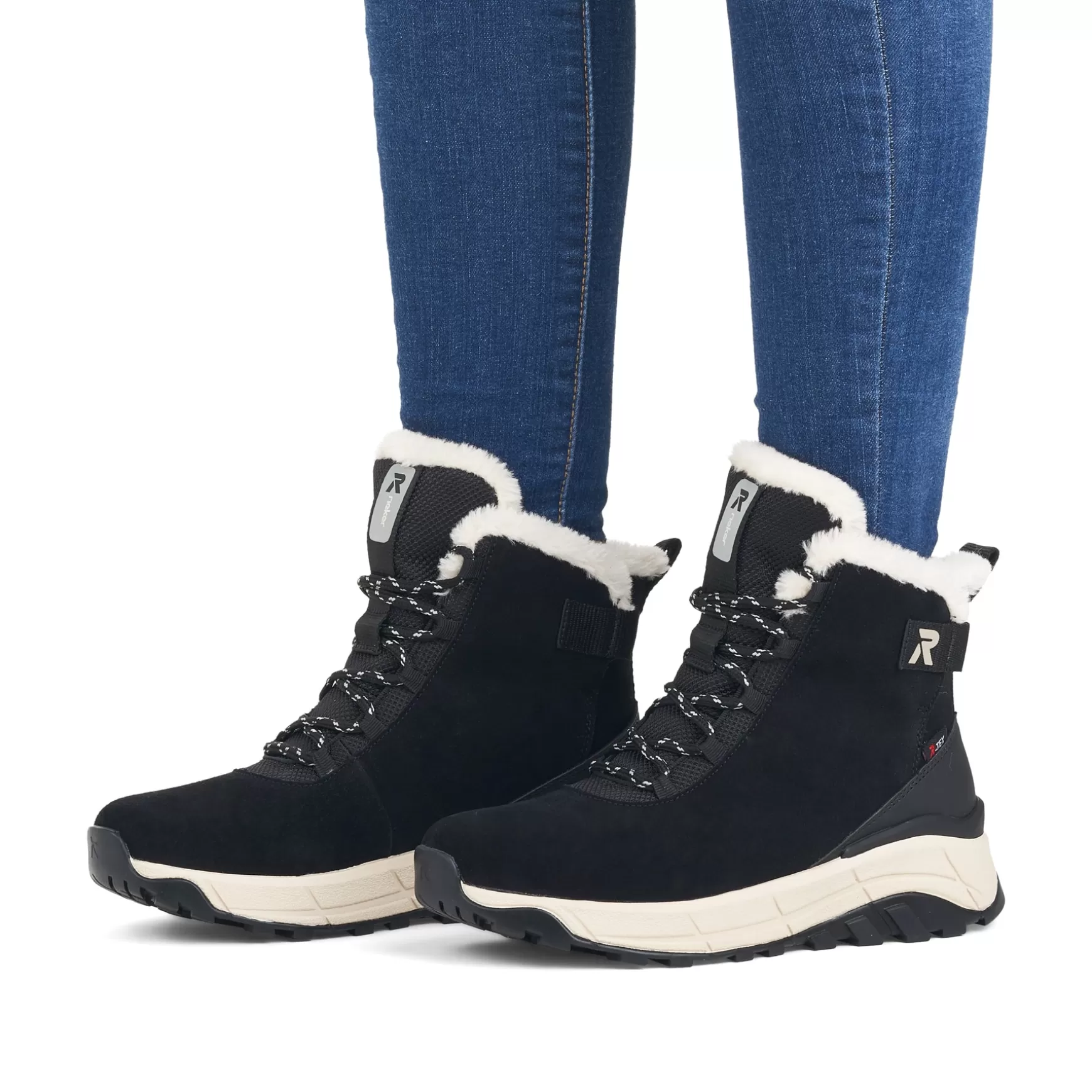 Women'S Corded Boots Deep Black Pearl-Rieker Store