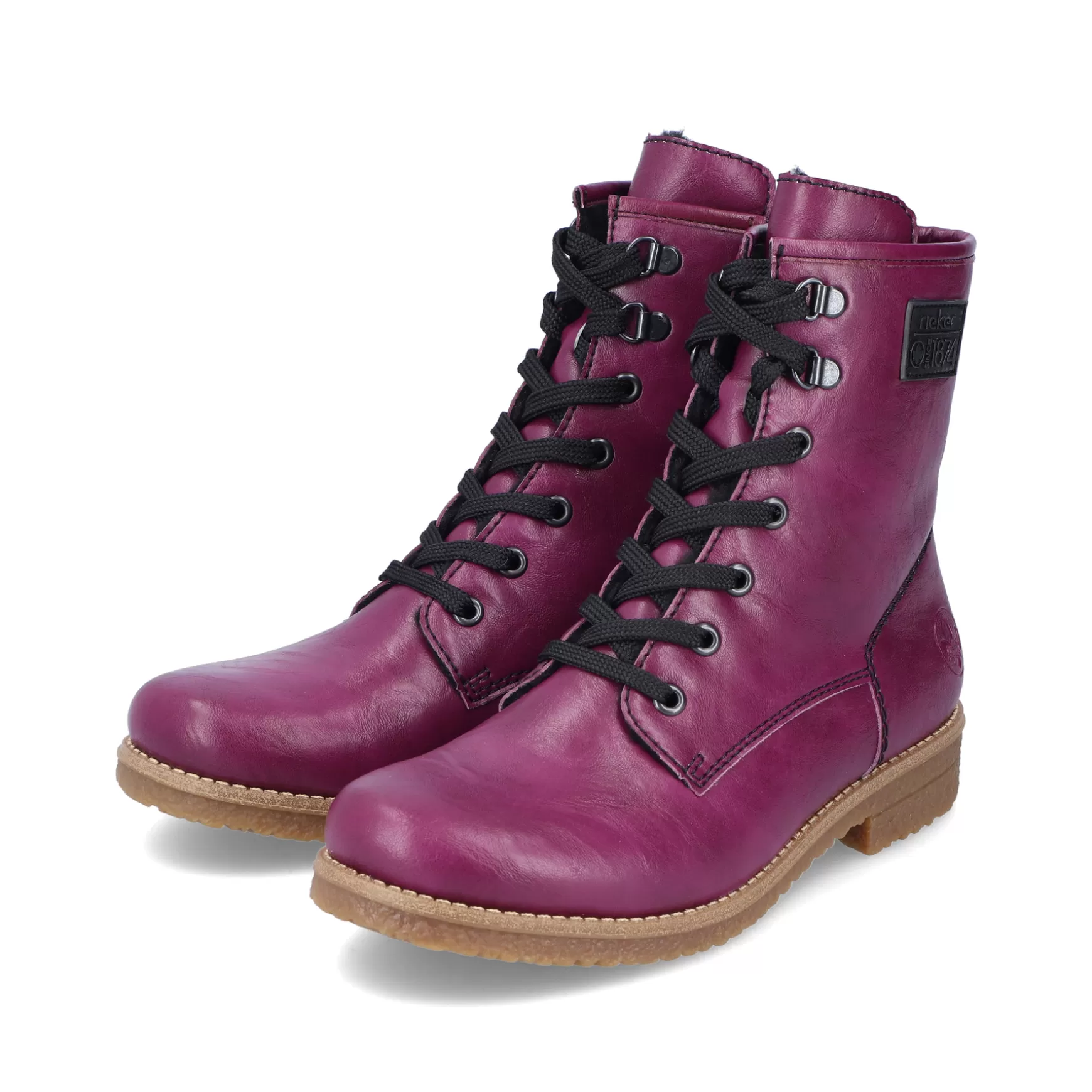 Women'S Corded Boots Eggplant-Rieker Fashion