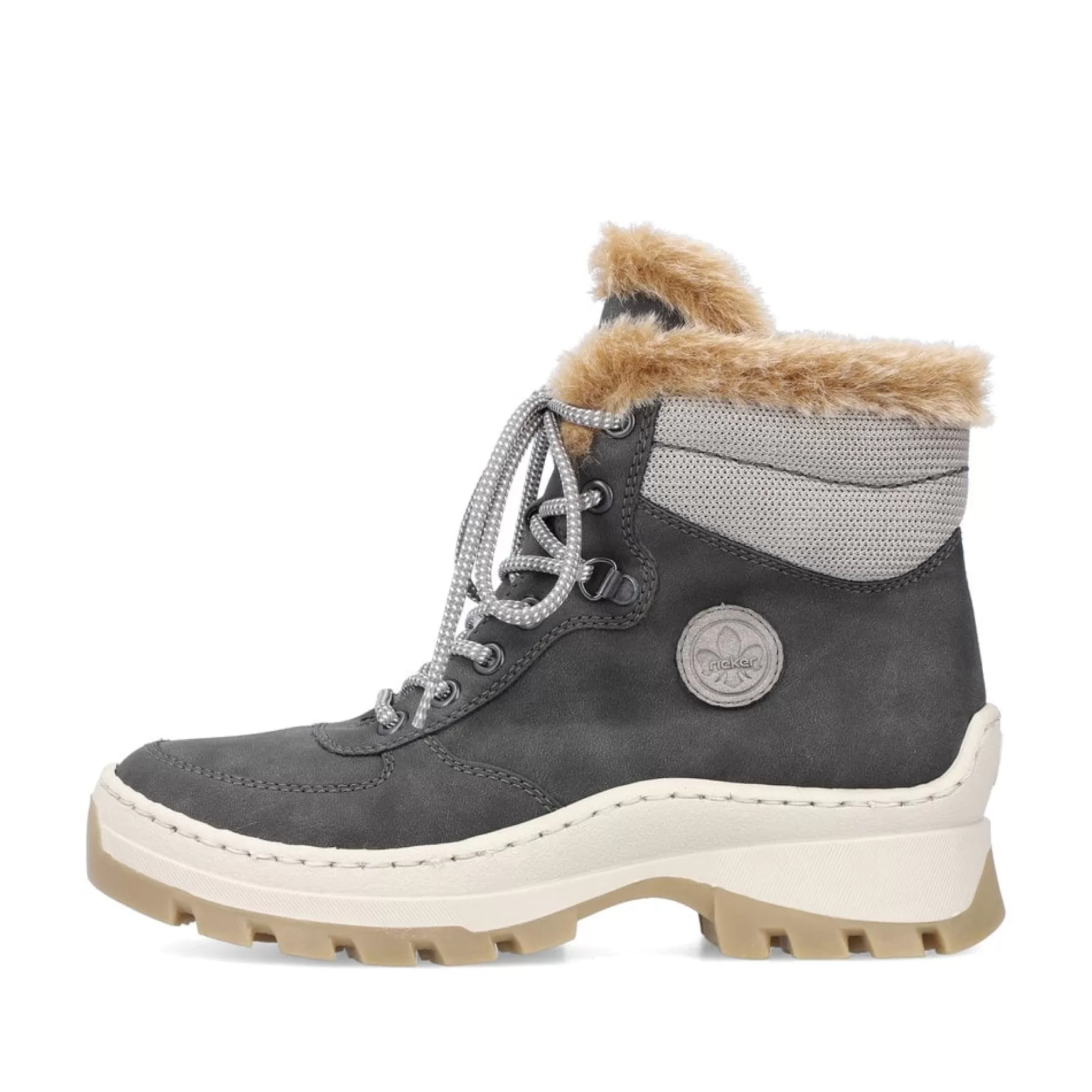 Women'S Corded Boots Granite Gray-Rieker Fashion