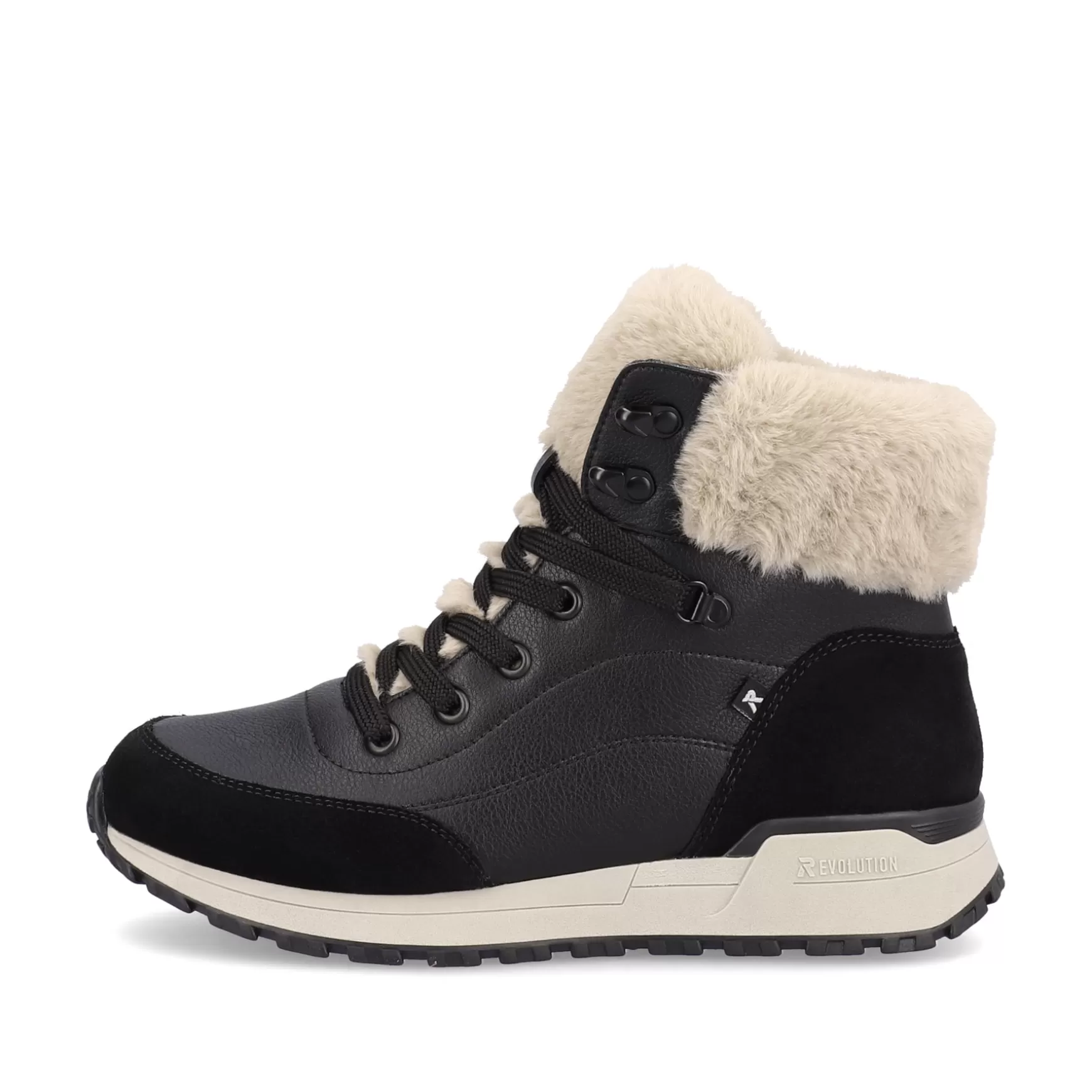 Women'S Corded Boots Midnight-Black Stone-Grey-Rieker Online