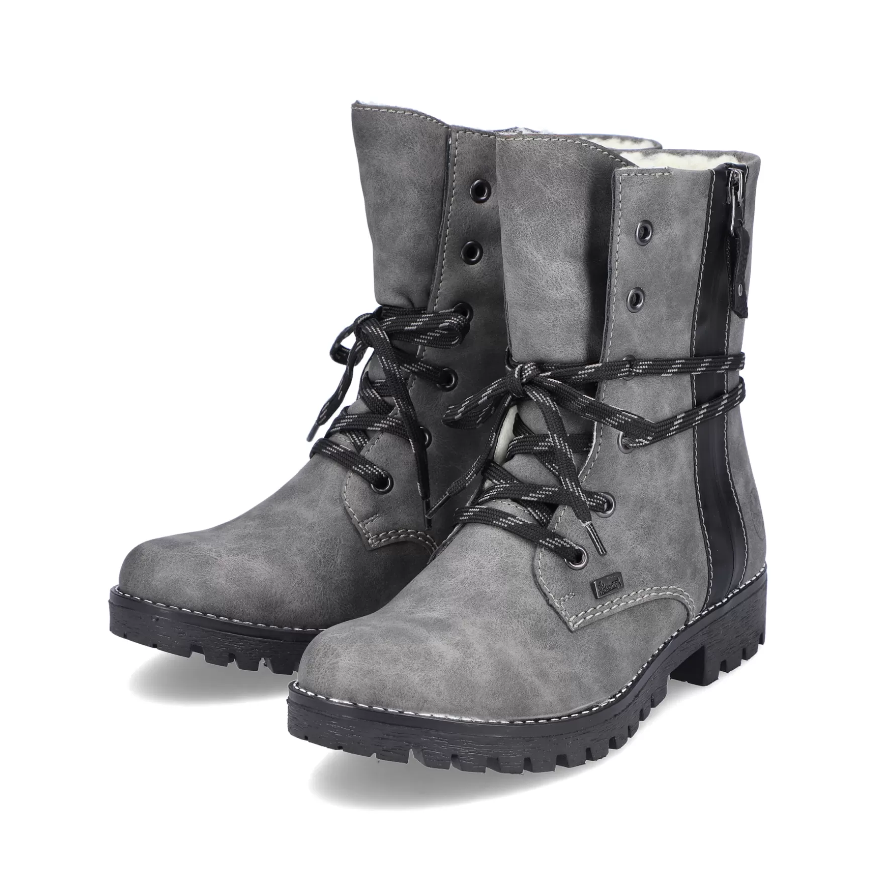 Women'S Corded Boots Moon Grey-Rieker Fashion