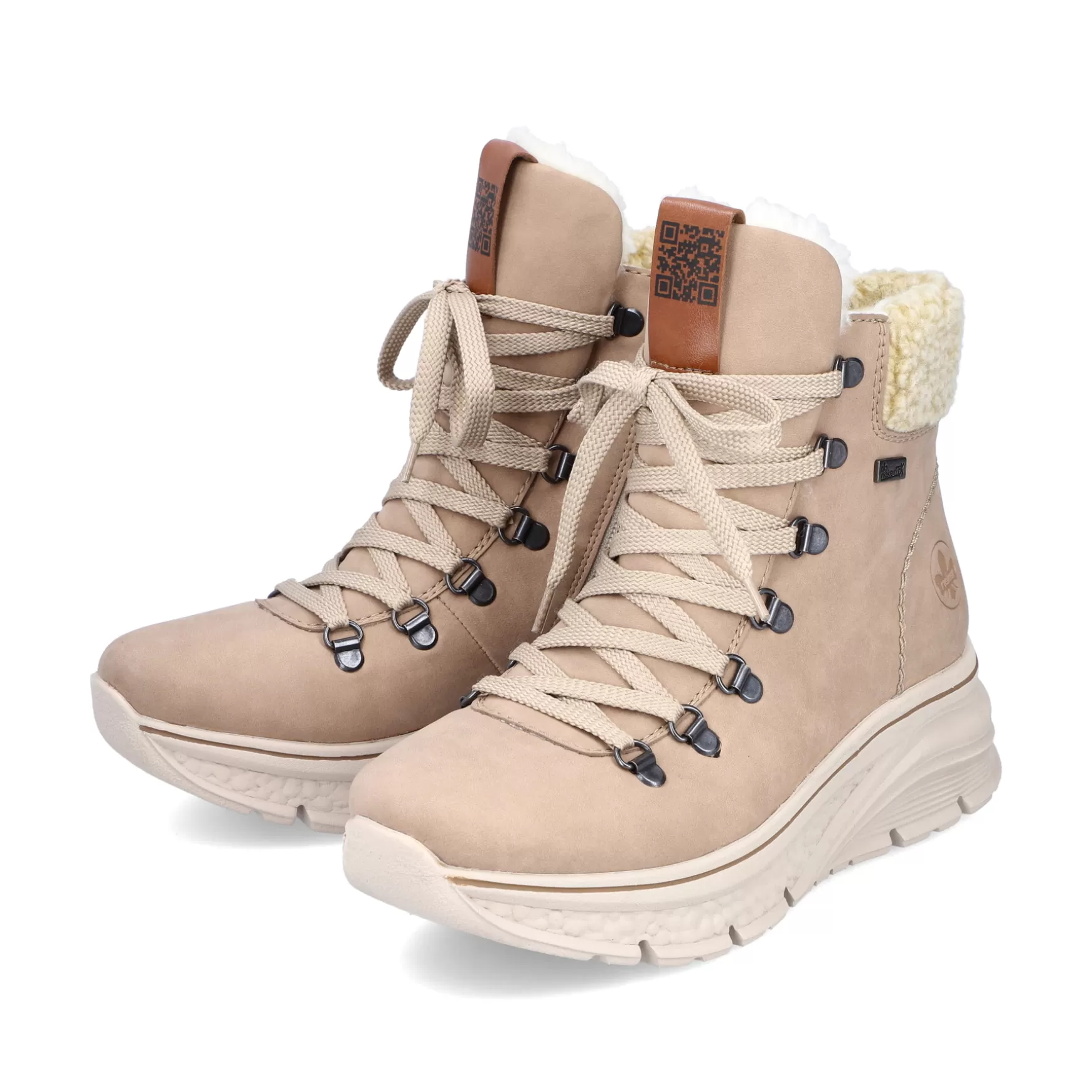 Women'S Corded Boots Sand Beige-Rieker Shop