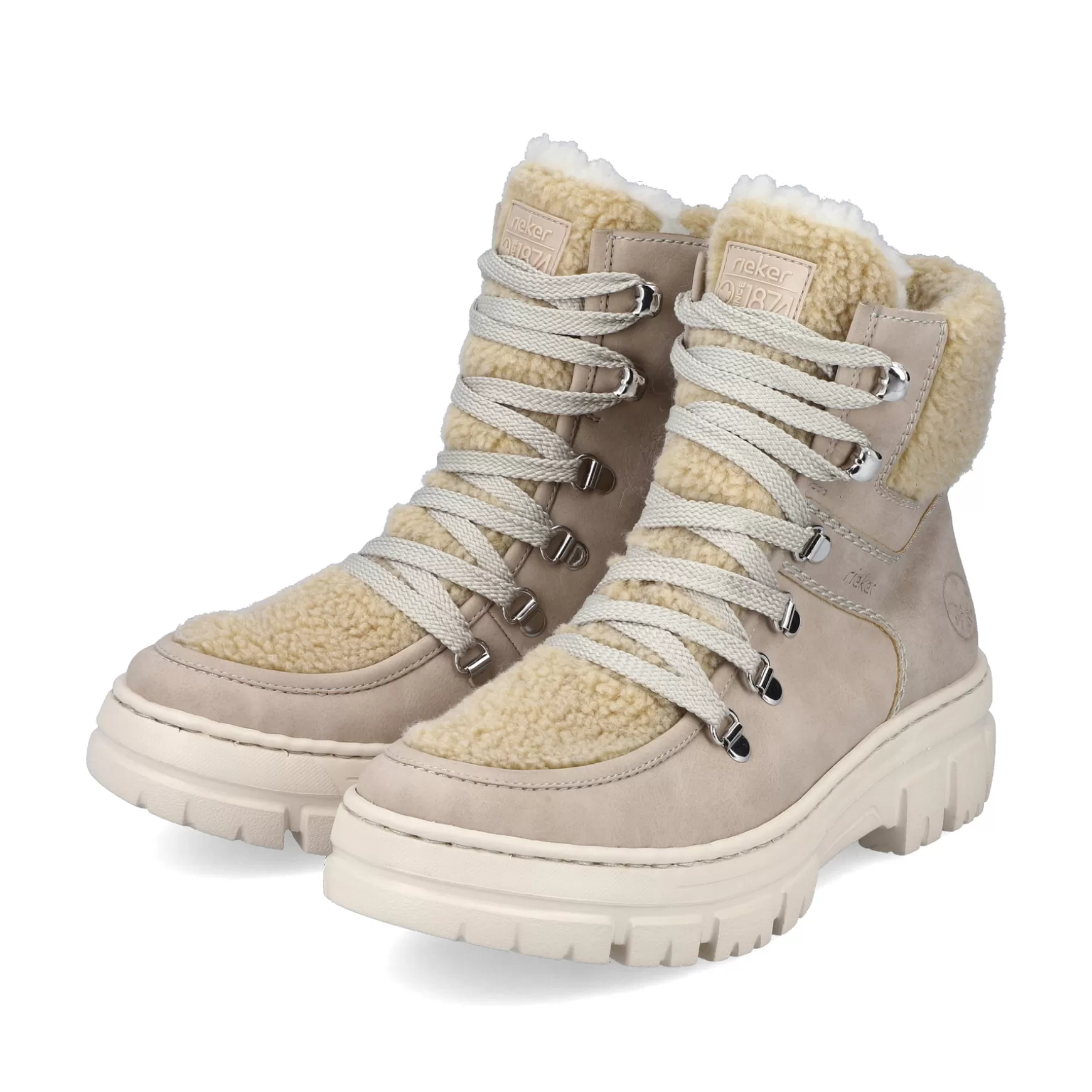 Women'S Corded Boots Sand Beige-Rieker Fashion