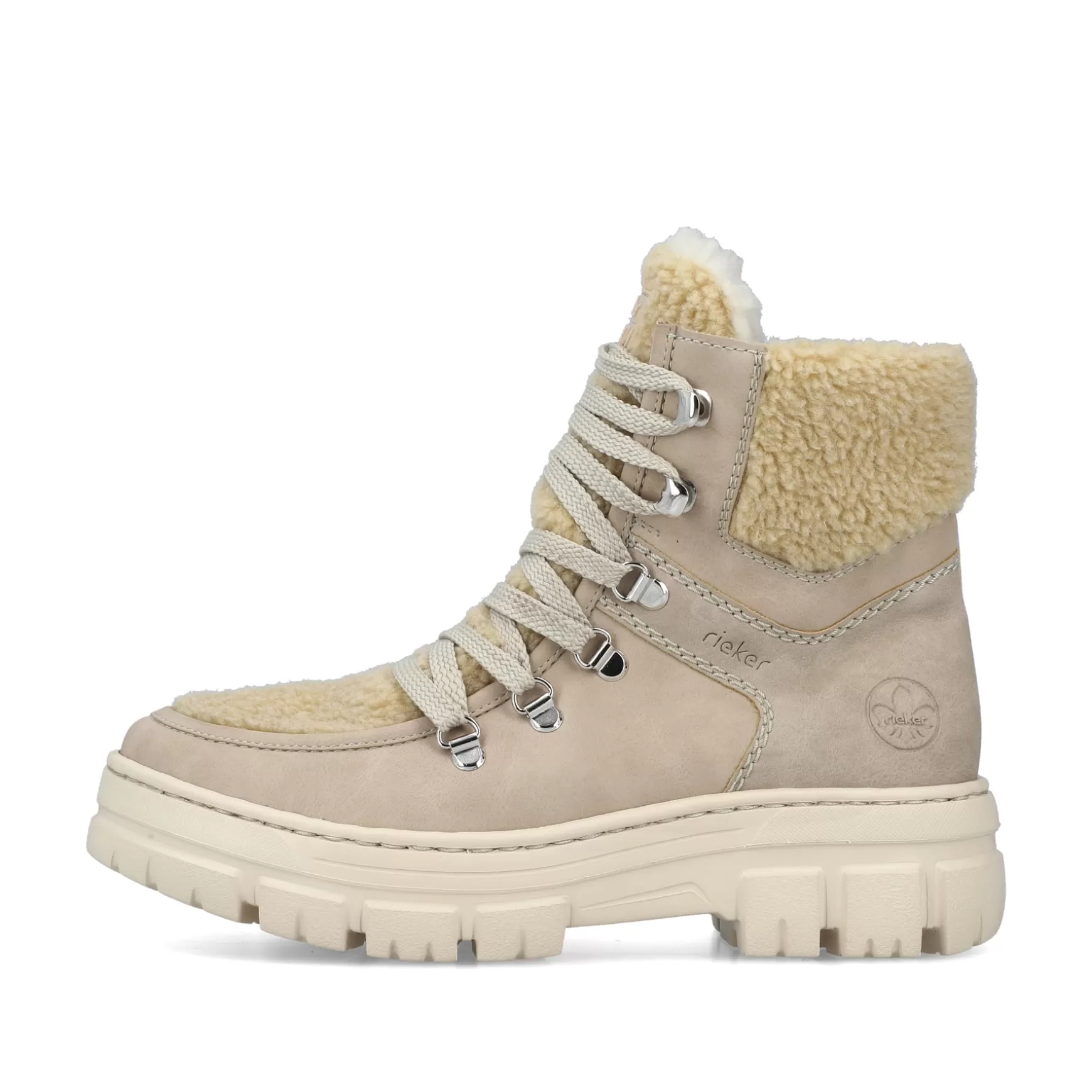 Women'S Corded Boots Sand Beige-Rieker Fashion