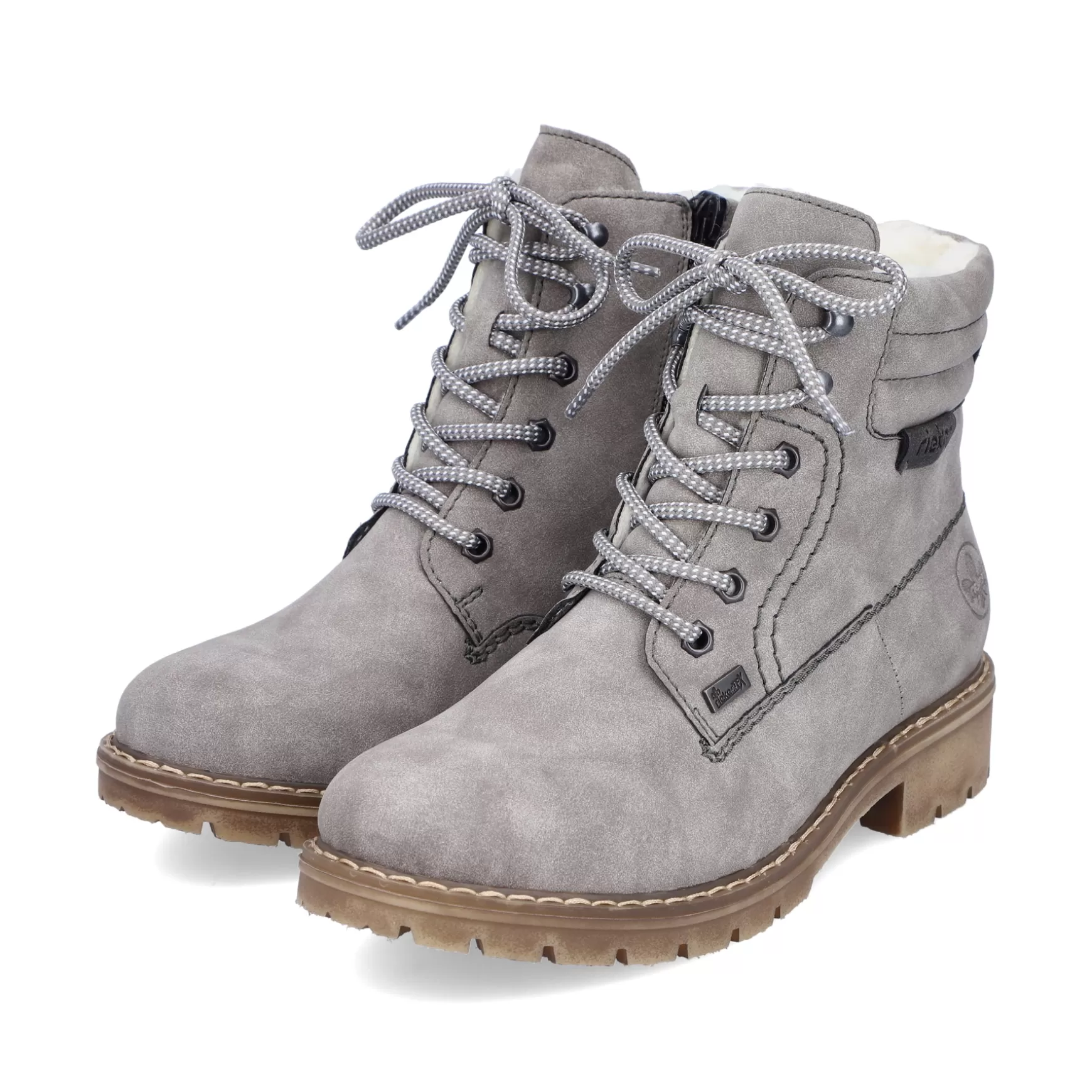 Women'S Corded Boots Silver Gray-Rieker Shop