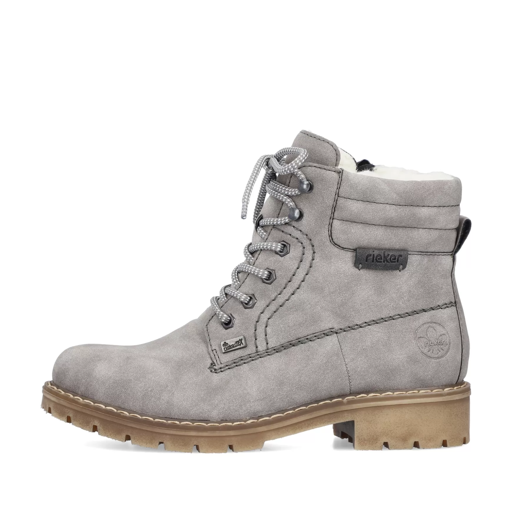 Women'S Corded Boots Silver Gray-Rieker Shop