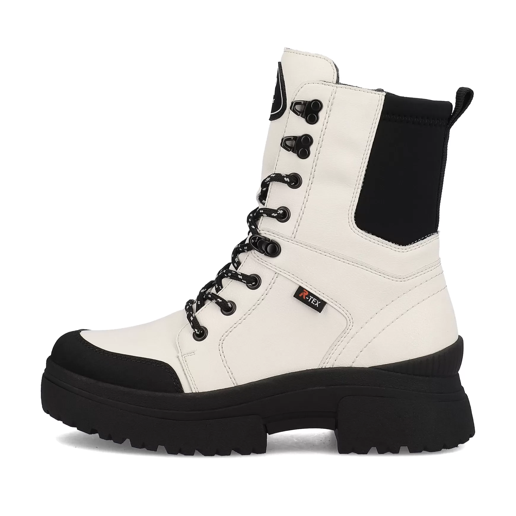 Women'S Corded Boots Snow-White Deep-Black-Rieker Shop