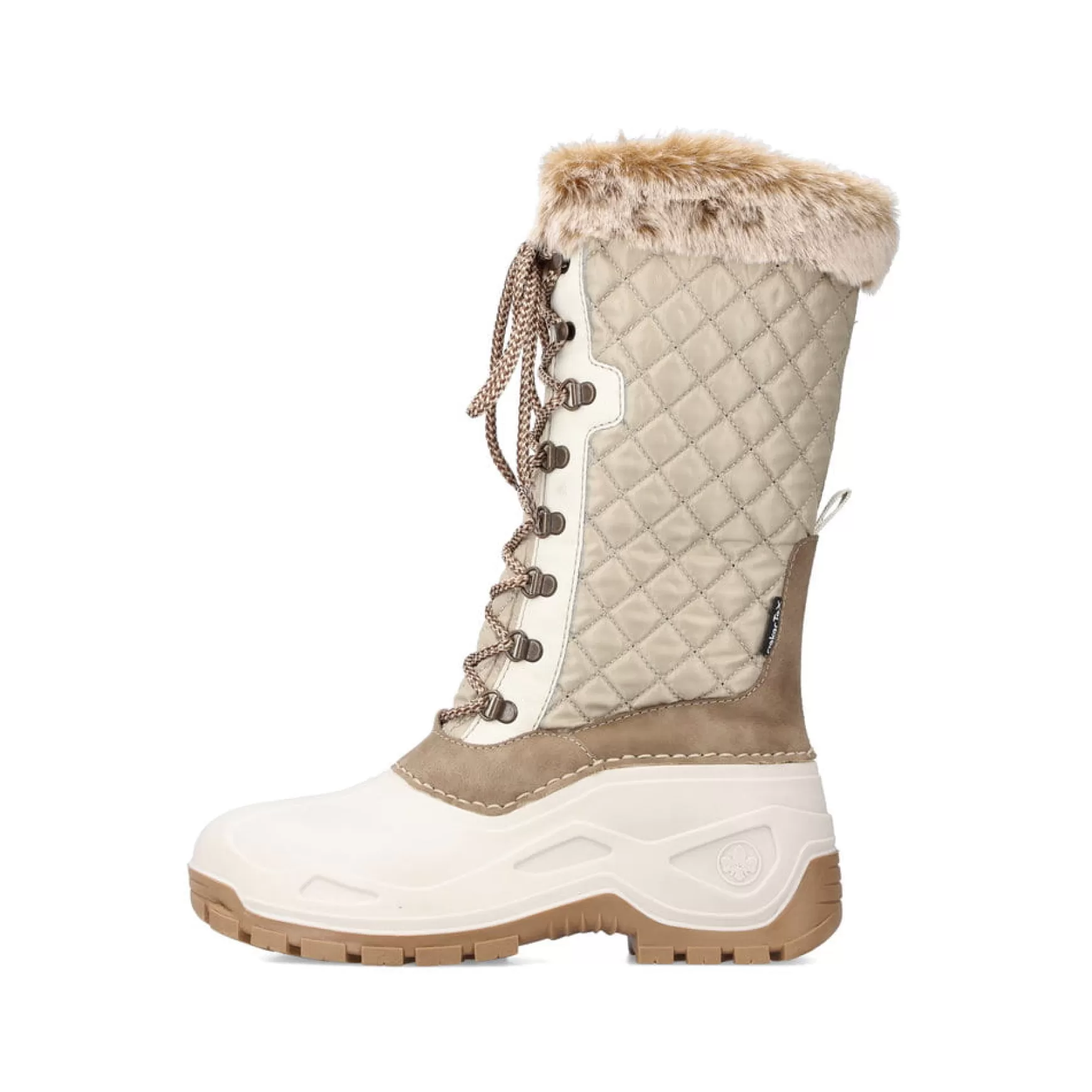 Women'S High-Shaft Boots Brown Beige-Rieker Outlet