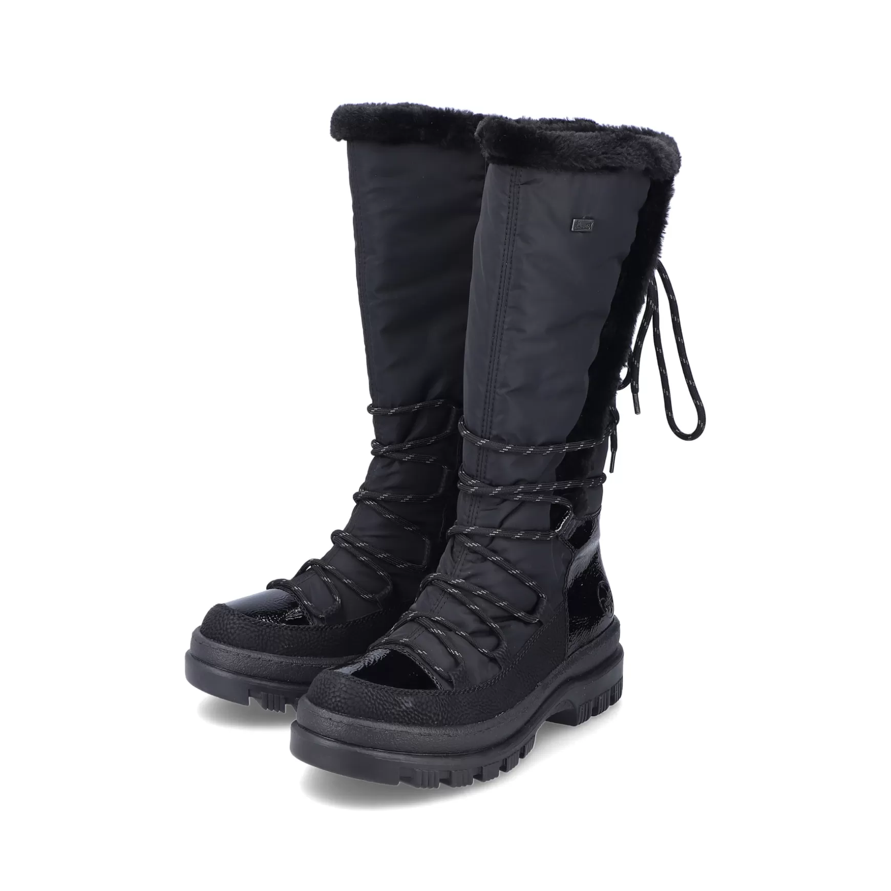 Women'S High-Shaft Boots Graphite Black-Rieker Fashion