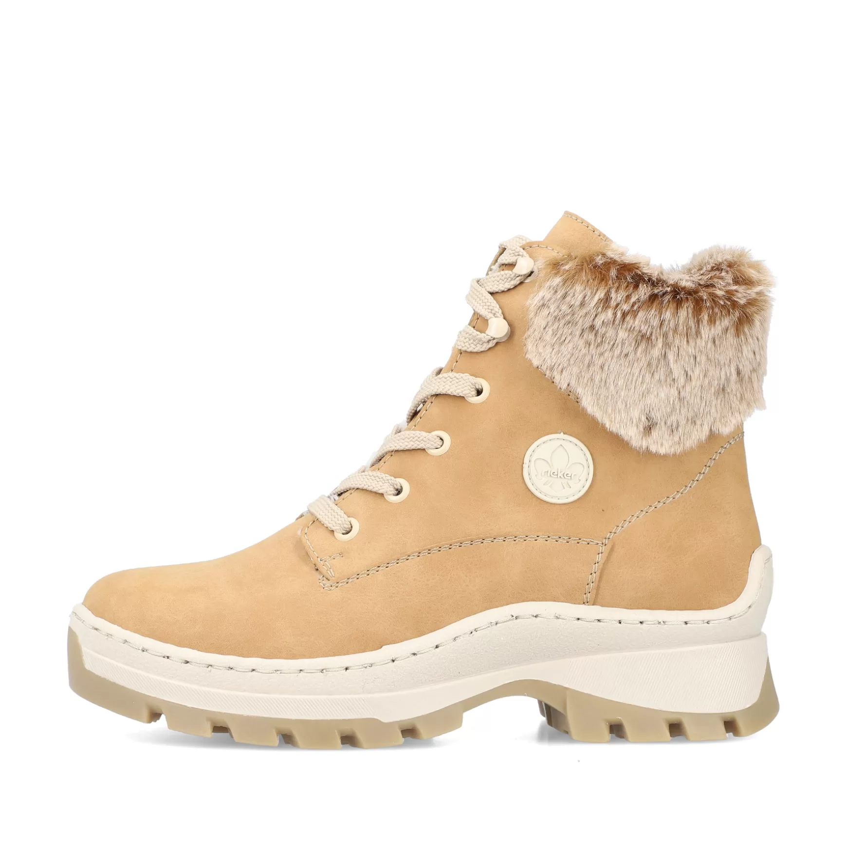 Women'S Laced Boots Caramel Brown-Rieker Discount