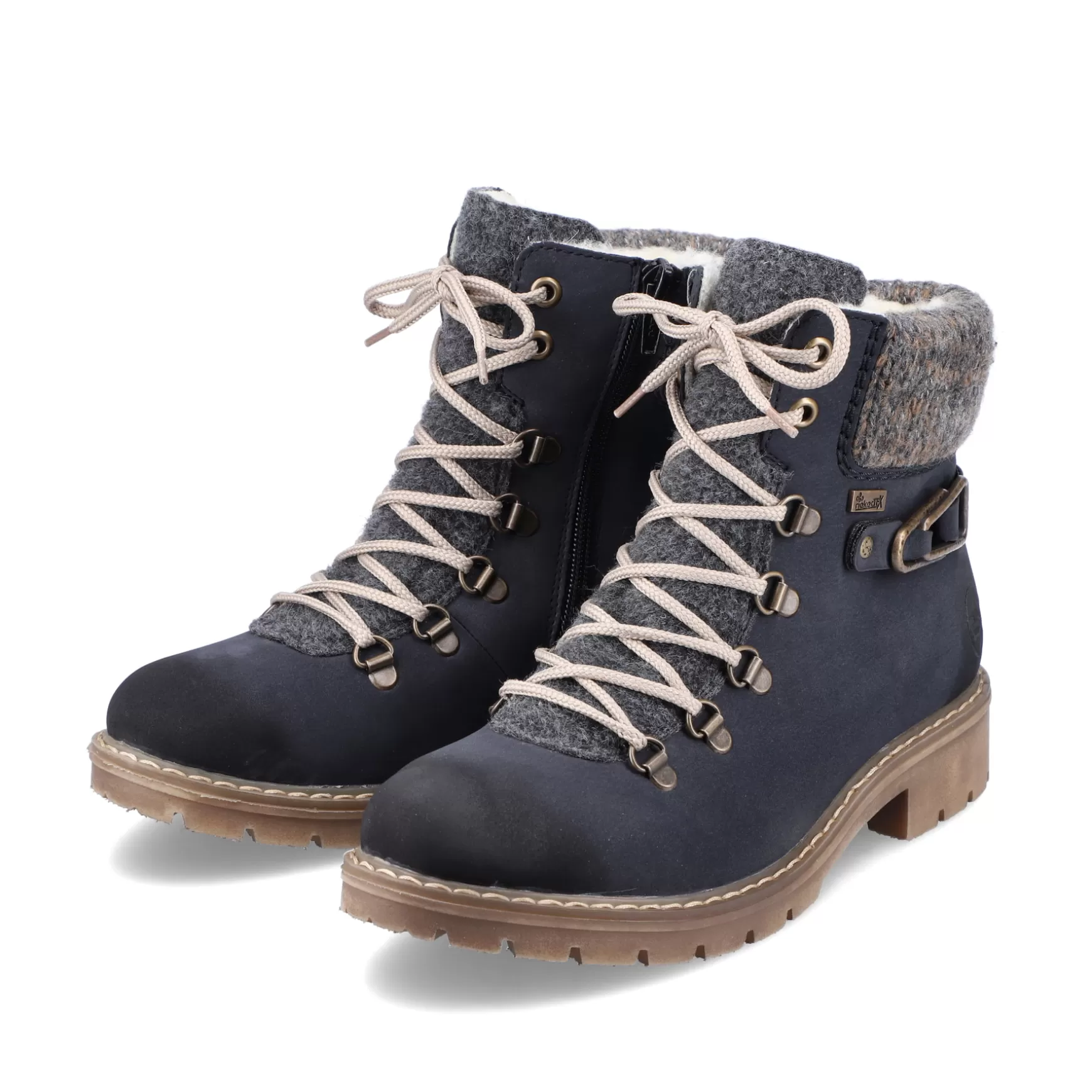 Women'S Laced Boots Ocean Blue-Rieker Best Sale