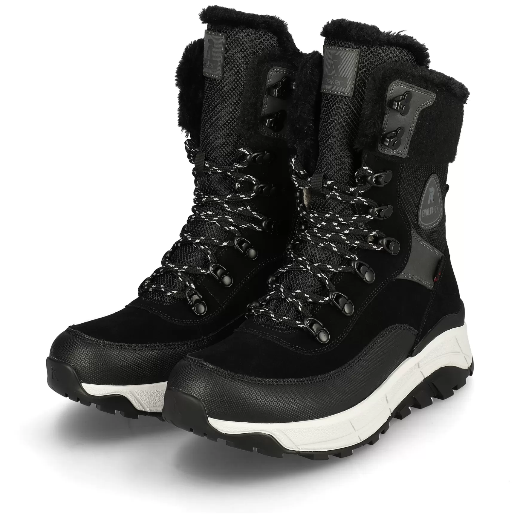 Women'S Laced Boots Steel Black-Rieker Fashion