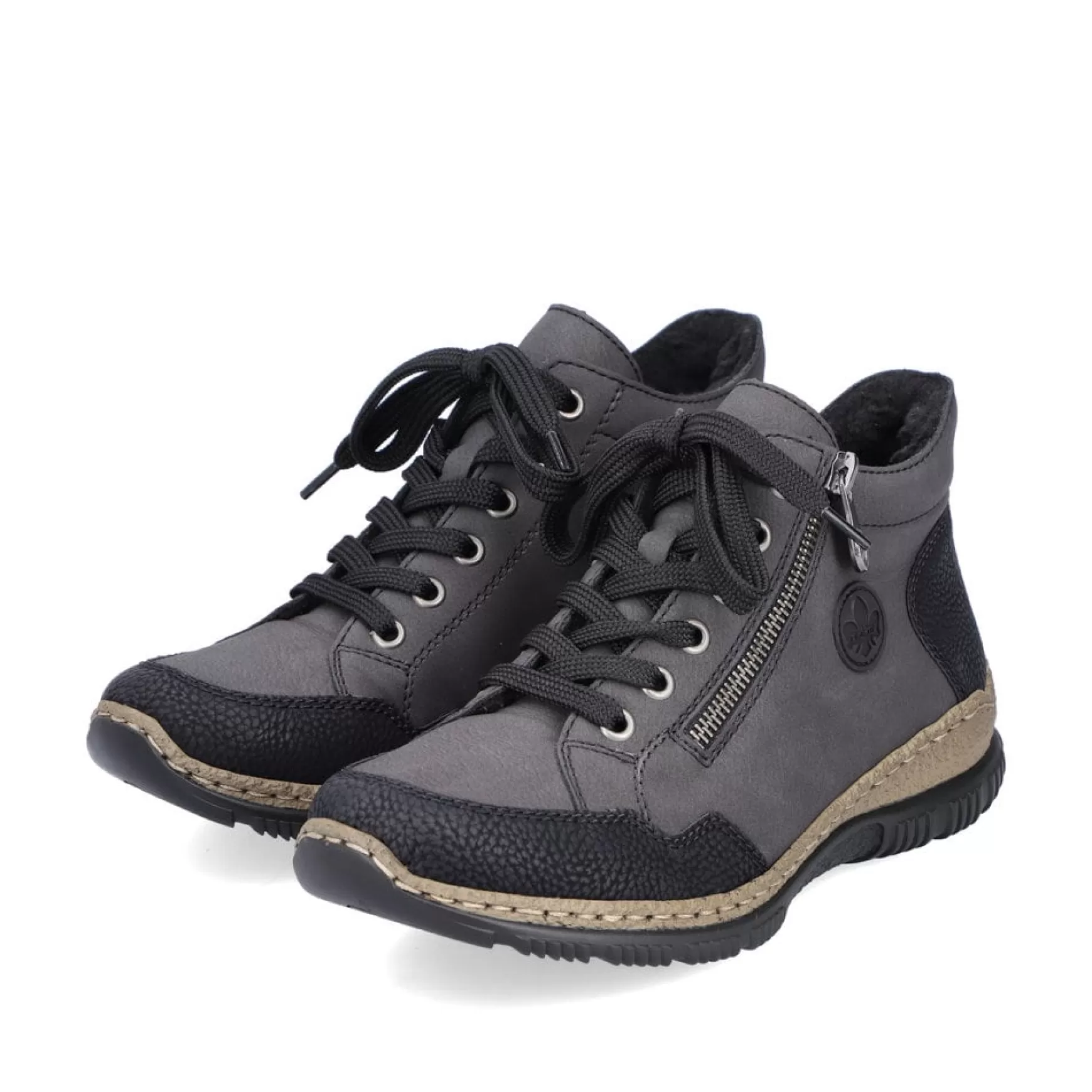 Women'S Lace-Up Shoes Anthracite-Rieker Store