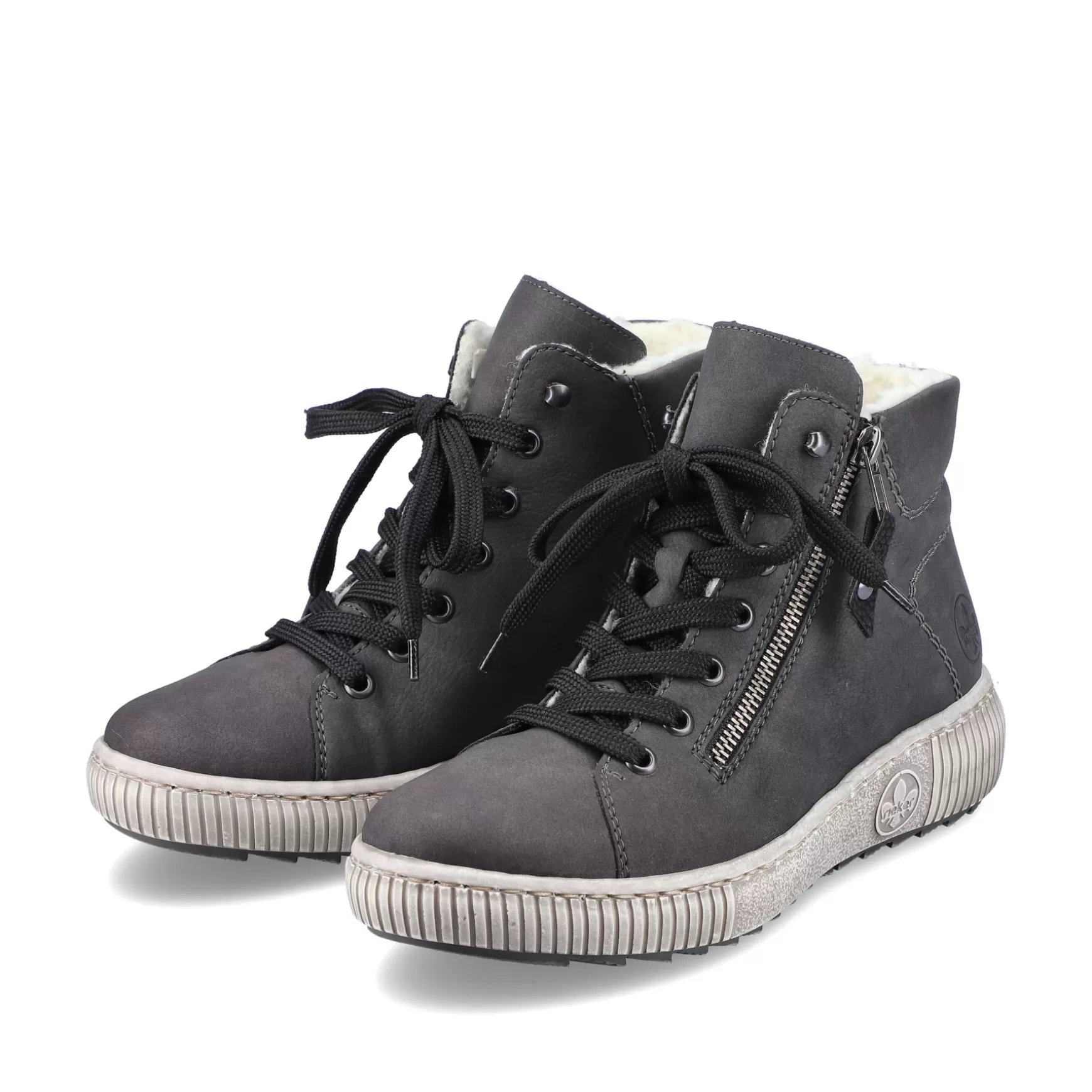 Women'S Lace-Up Shoes Anthracite-Rieker Store