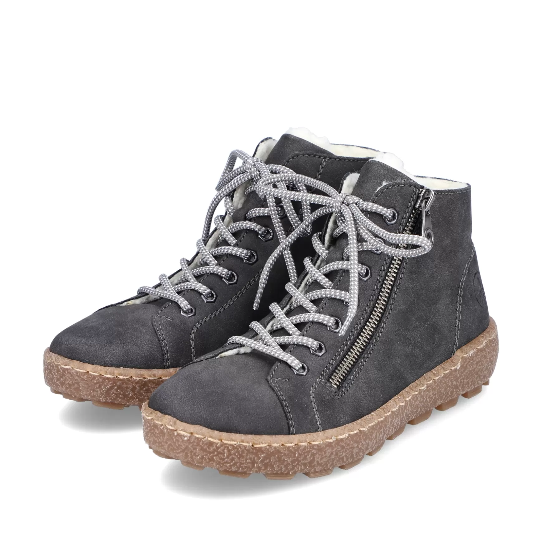 Women'S Lace-Up Shoes Asphalt Gray-Rieker Fashion