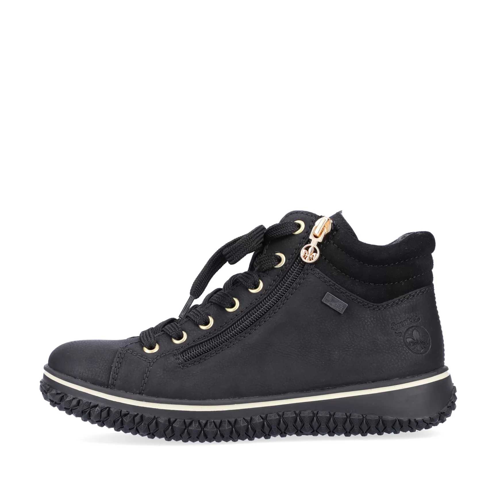 Women'S Lace-Up Shoes Deep Black-Rieker Best