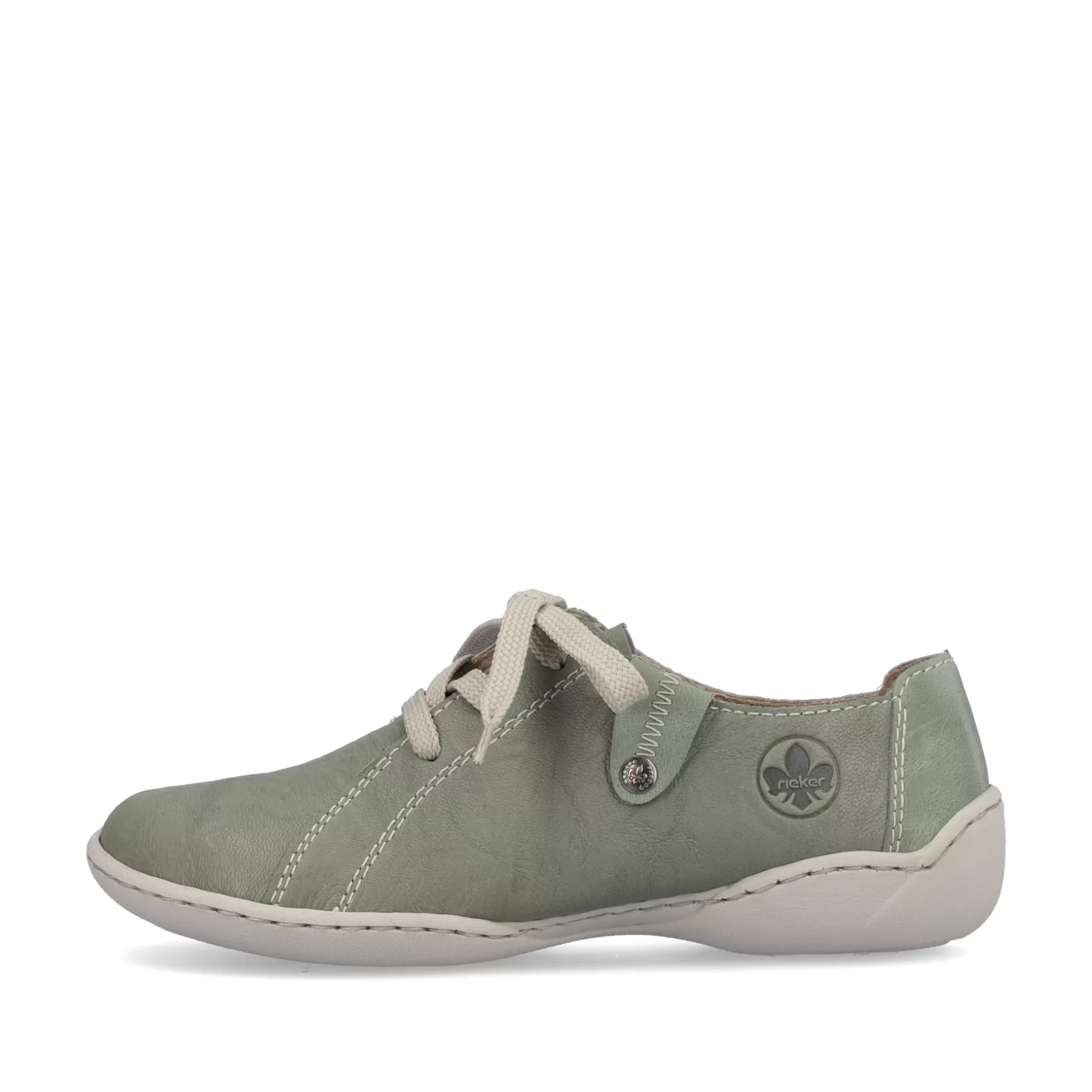 Women'S Lace-Up Shoes Green Gray-Rieker Discount