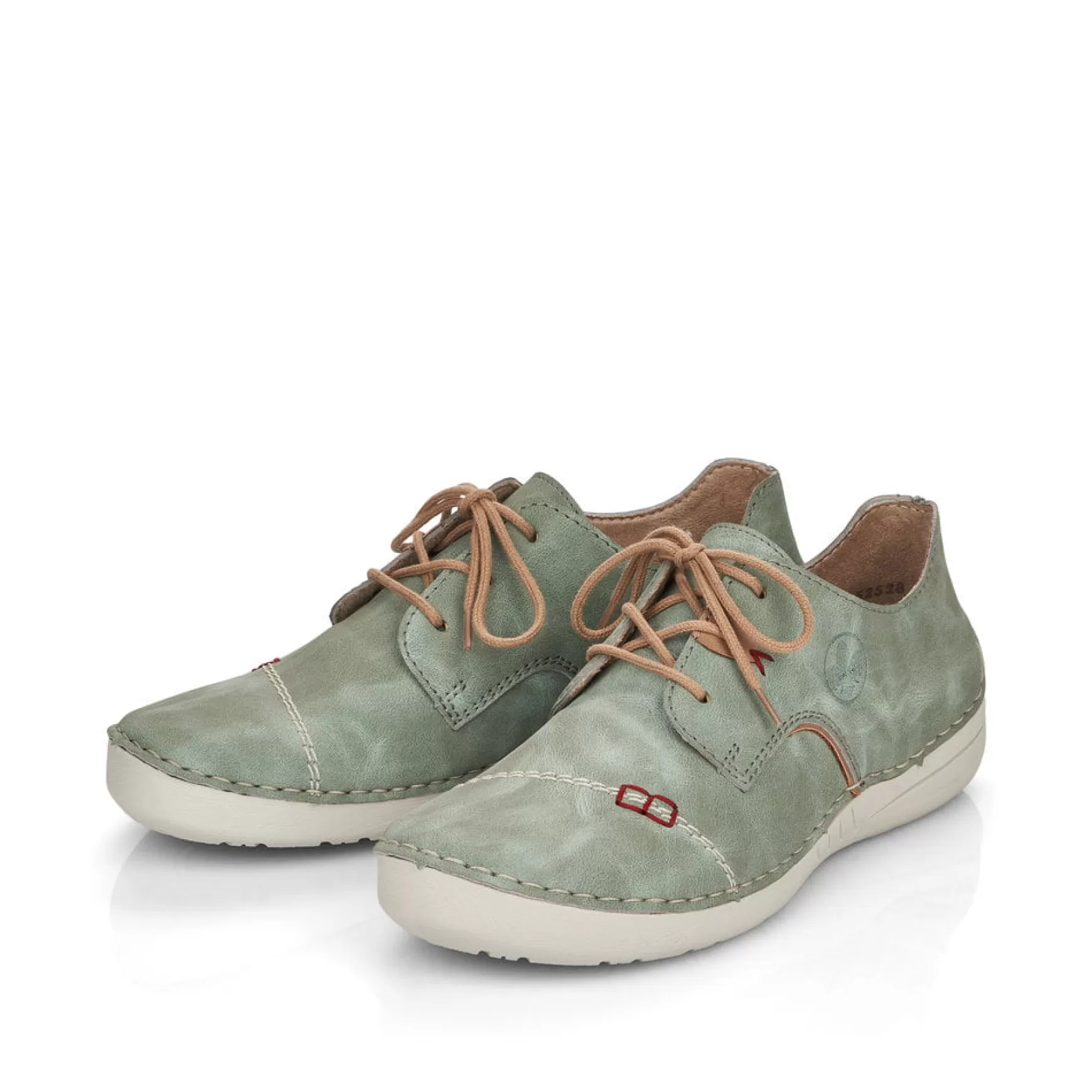 Women'S Lace-Up Shoes Green Gray-Rieker Discount