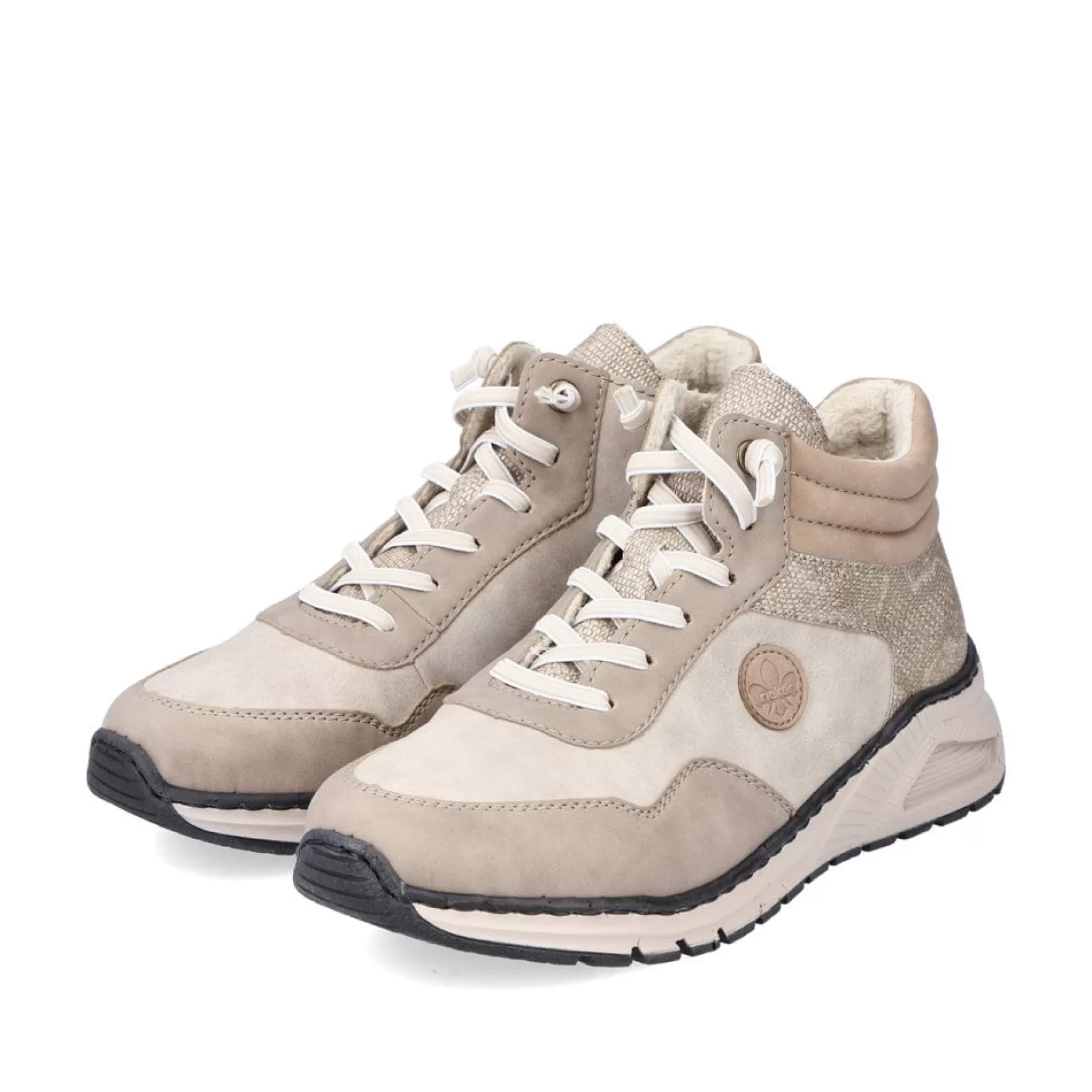 Women'S Lace-Up Shoes Light Beige-Rieker Cheap