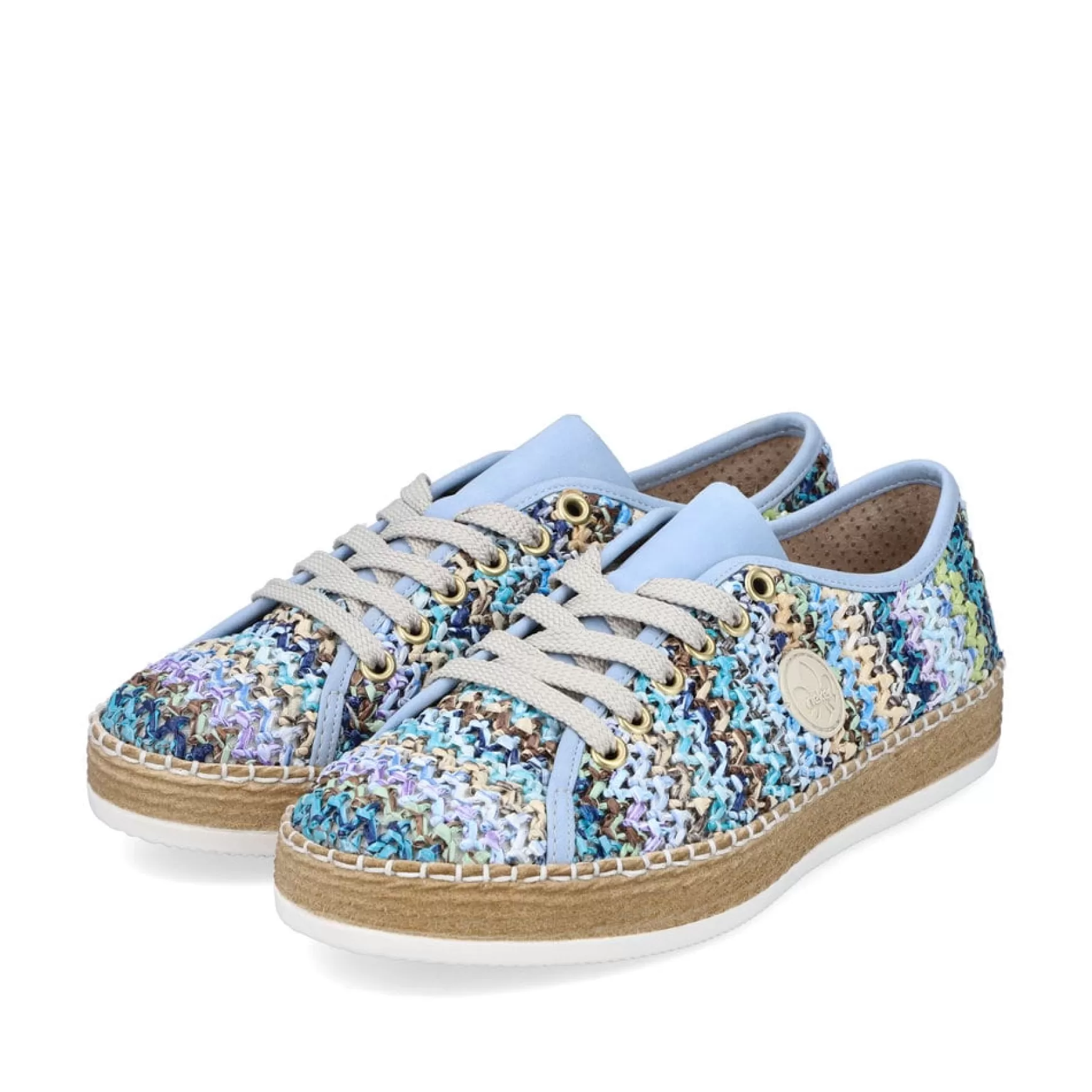 Women'S Lace-Up Shoes Multi-Sky Blue-Rieker Sale