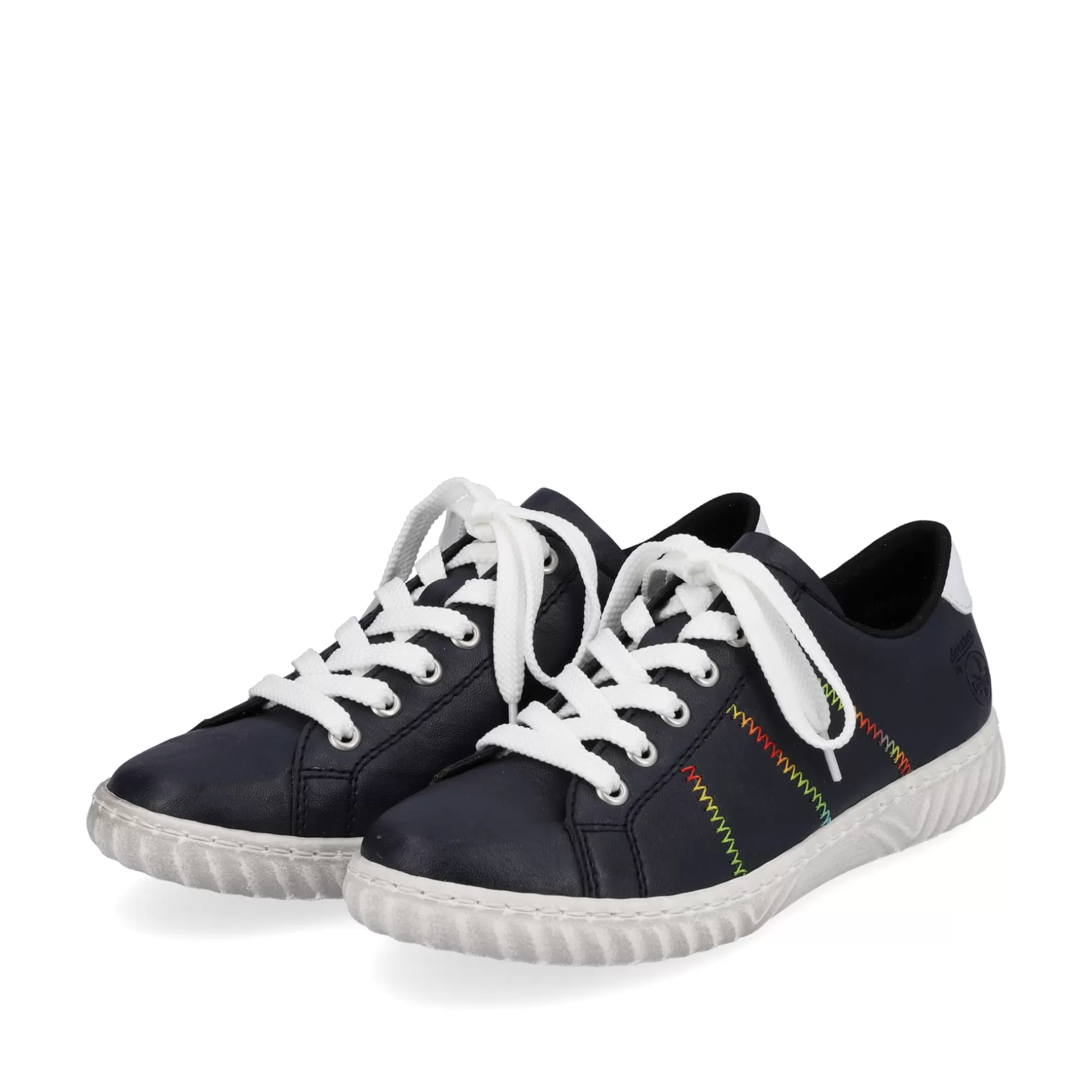 Women'S Lace-Up Shoes Navy Blue-Rieker Hot