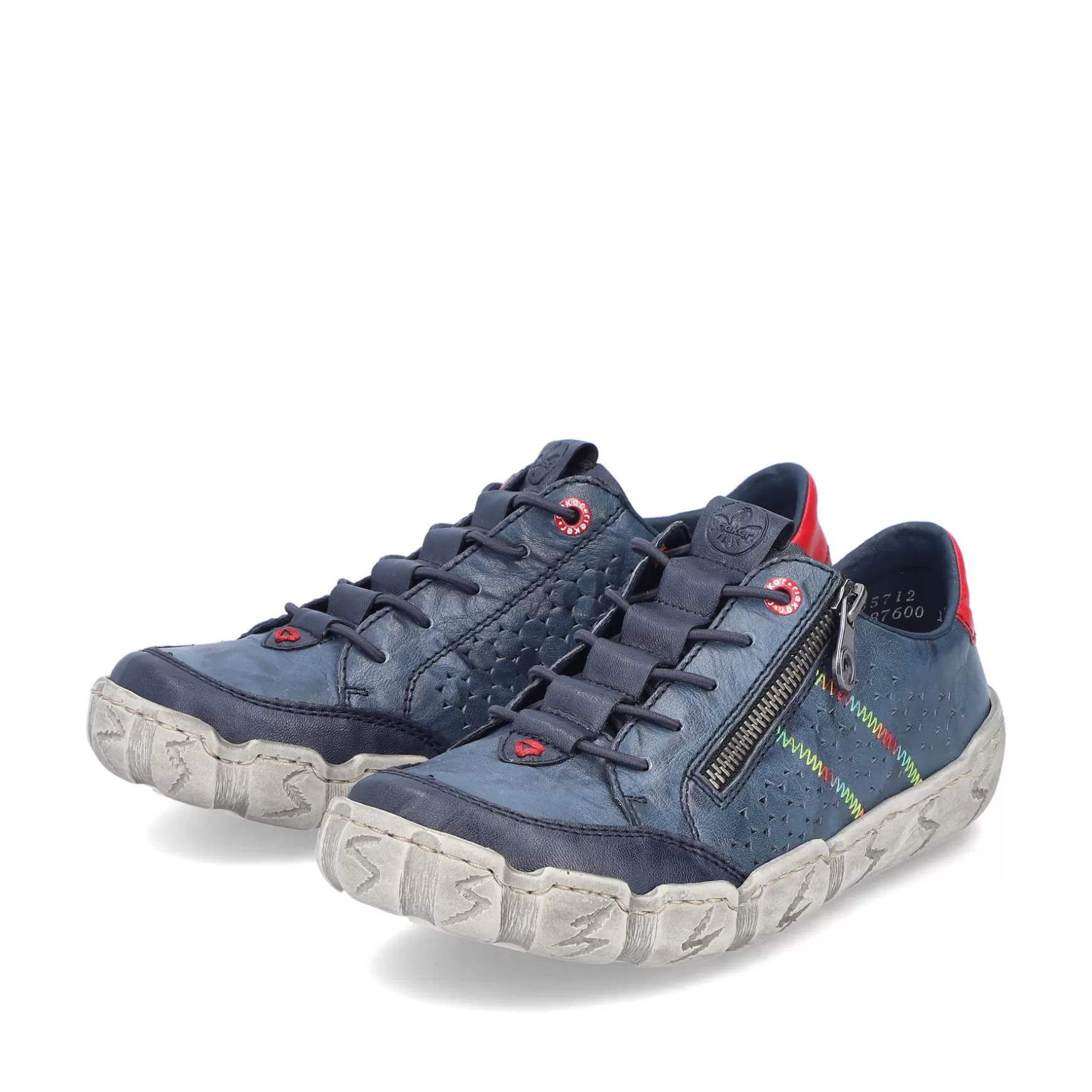 Women'S Lace-Up Shoes, Slate Blue-Rieker Outlet