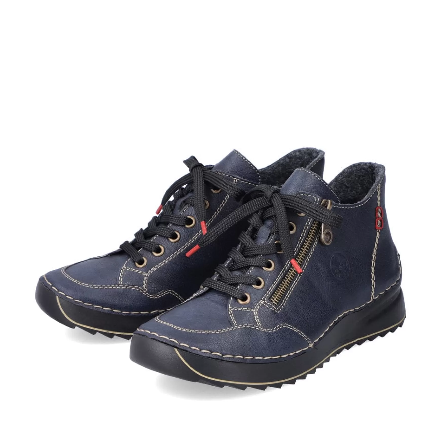 Women'S Lace-Up Shoes, Slate Blue-Rieker Clearance