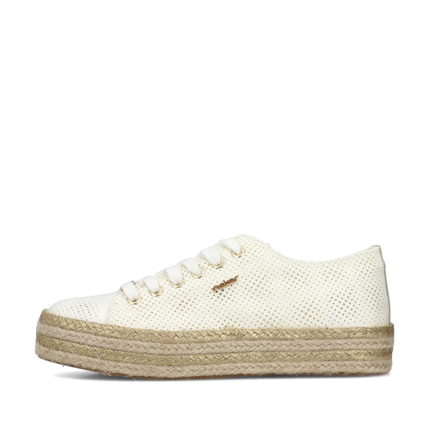 Women'S Lace-Up Shoes Swan White-Rieker Online