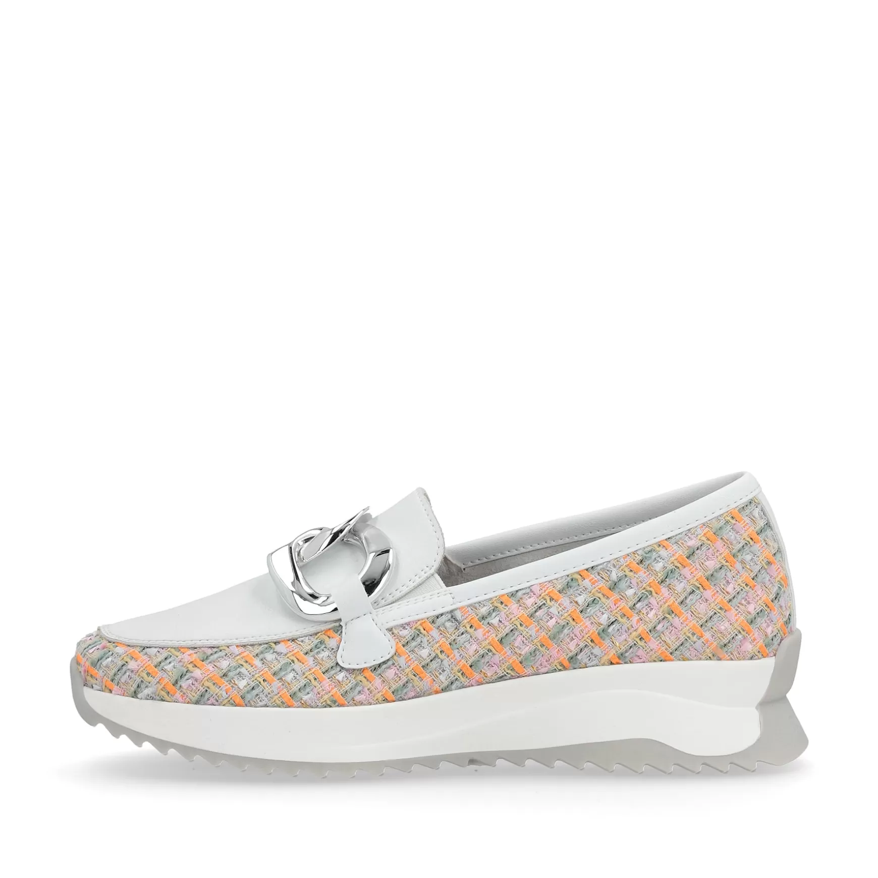 Women'S Loafer White-Multi-Rieker Clearance