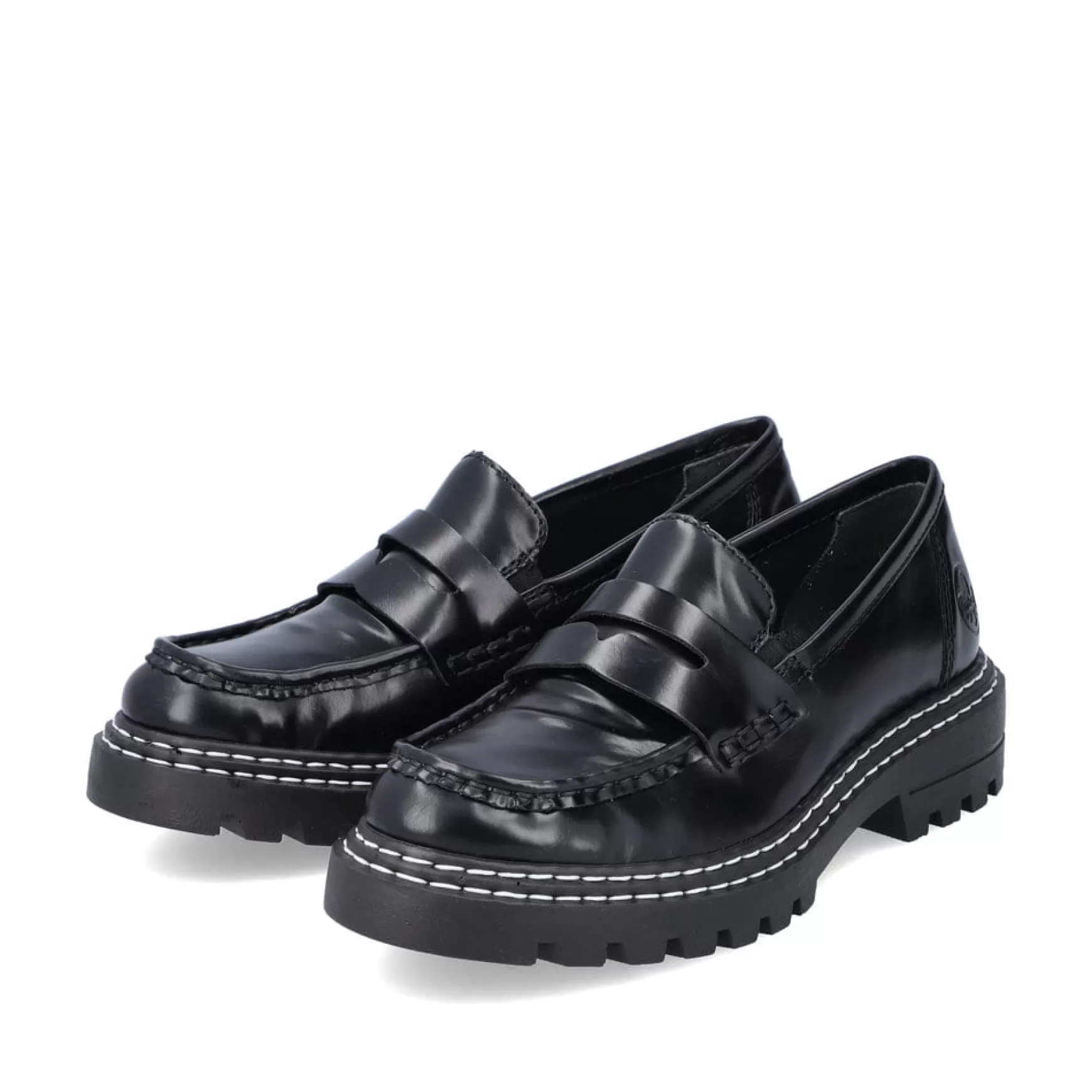 Women'S Loafers Graphite Black-Rieker Fashion