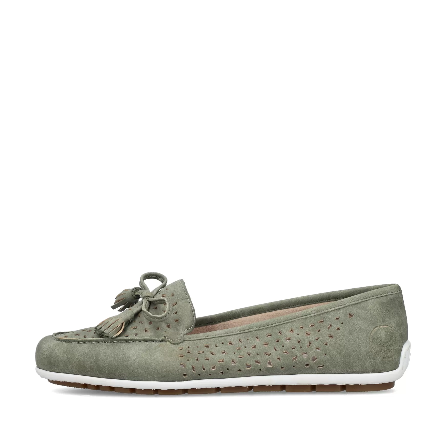 Women'S Loafers Green Grey-Rieker Clearance