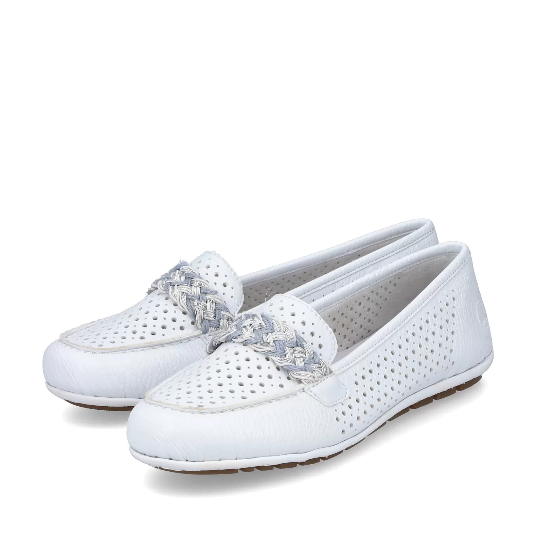 Women'S Loafers Pure White-Rieker Flash Sale