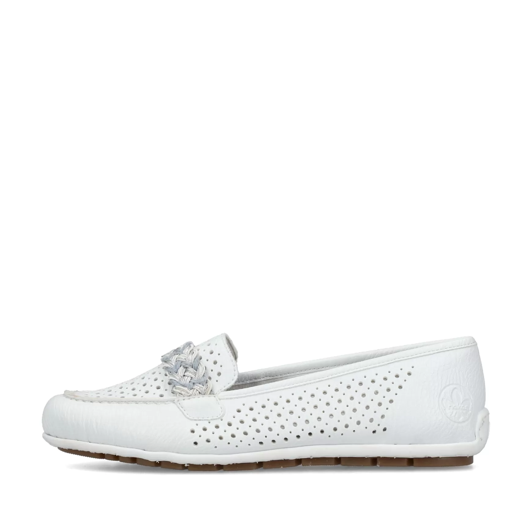 Women'S Loafers Pure White-Rieker Flash Sale