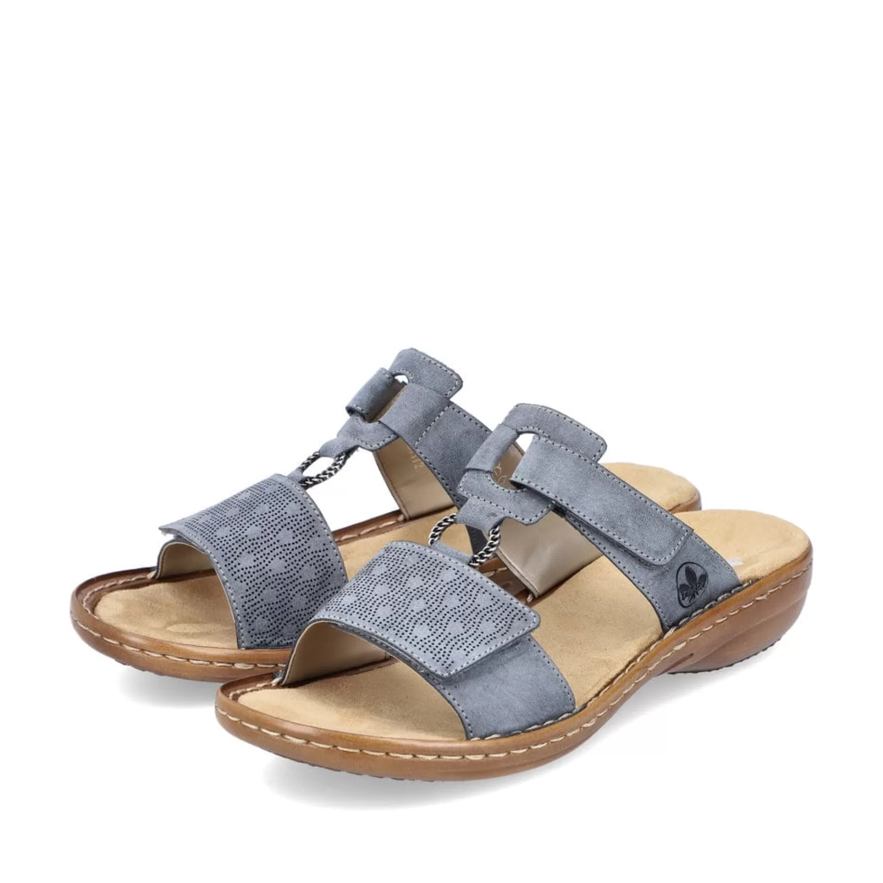 Women'S Mules Blue Gray-Rieker Shop