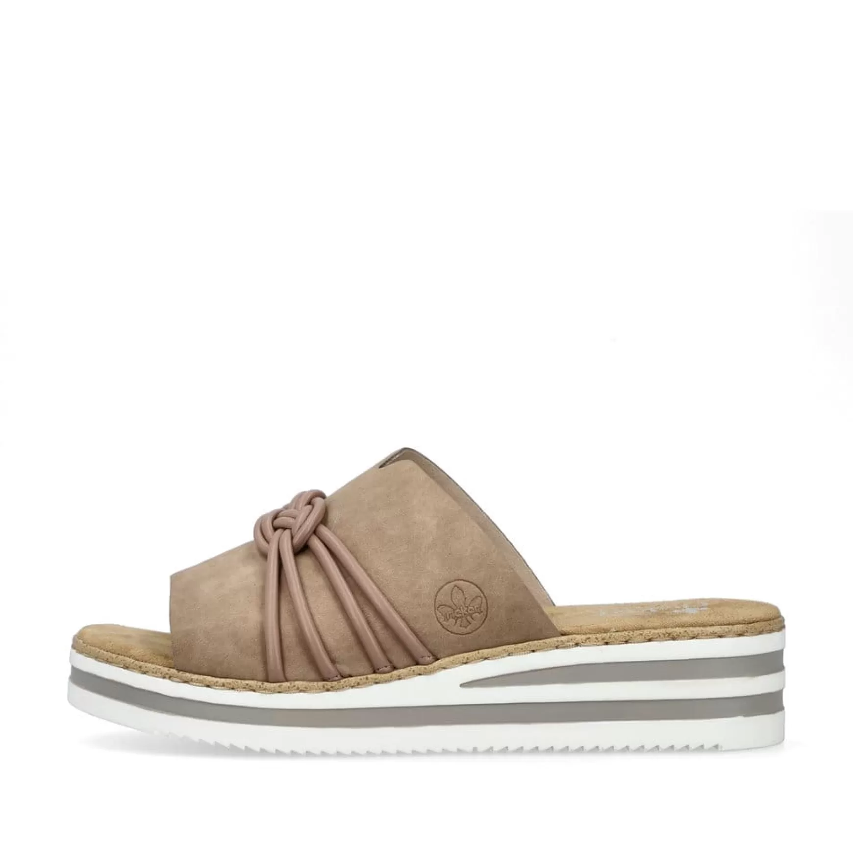 Women'S Mules Brown Beige-Rieker Hot