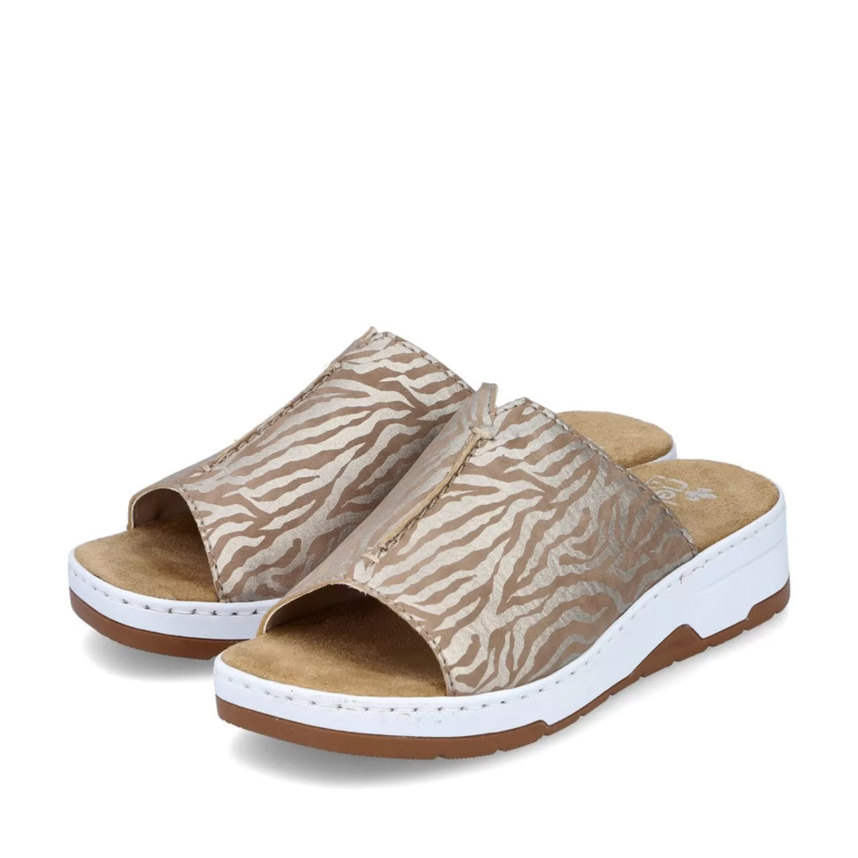 Women'S Mules Brown Beige-Rieker Online