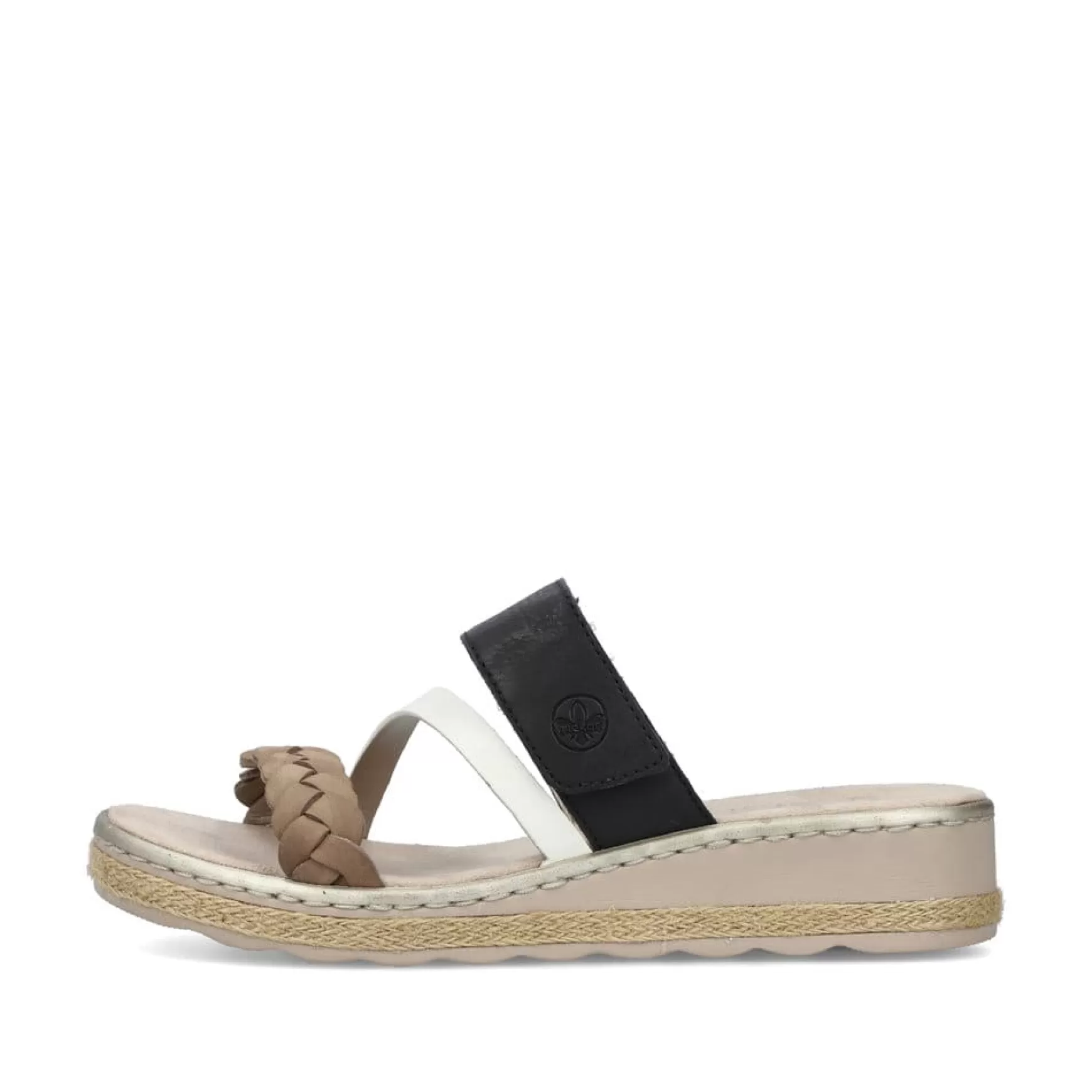 Women'S Mules Brown Beige-Cream White-Black-Rieker Cheap