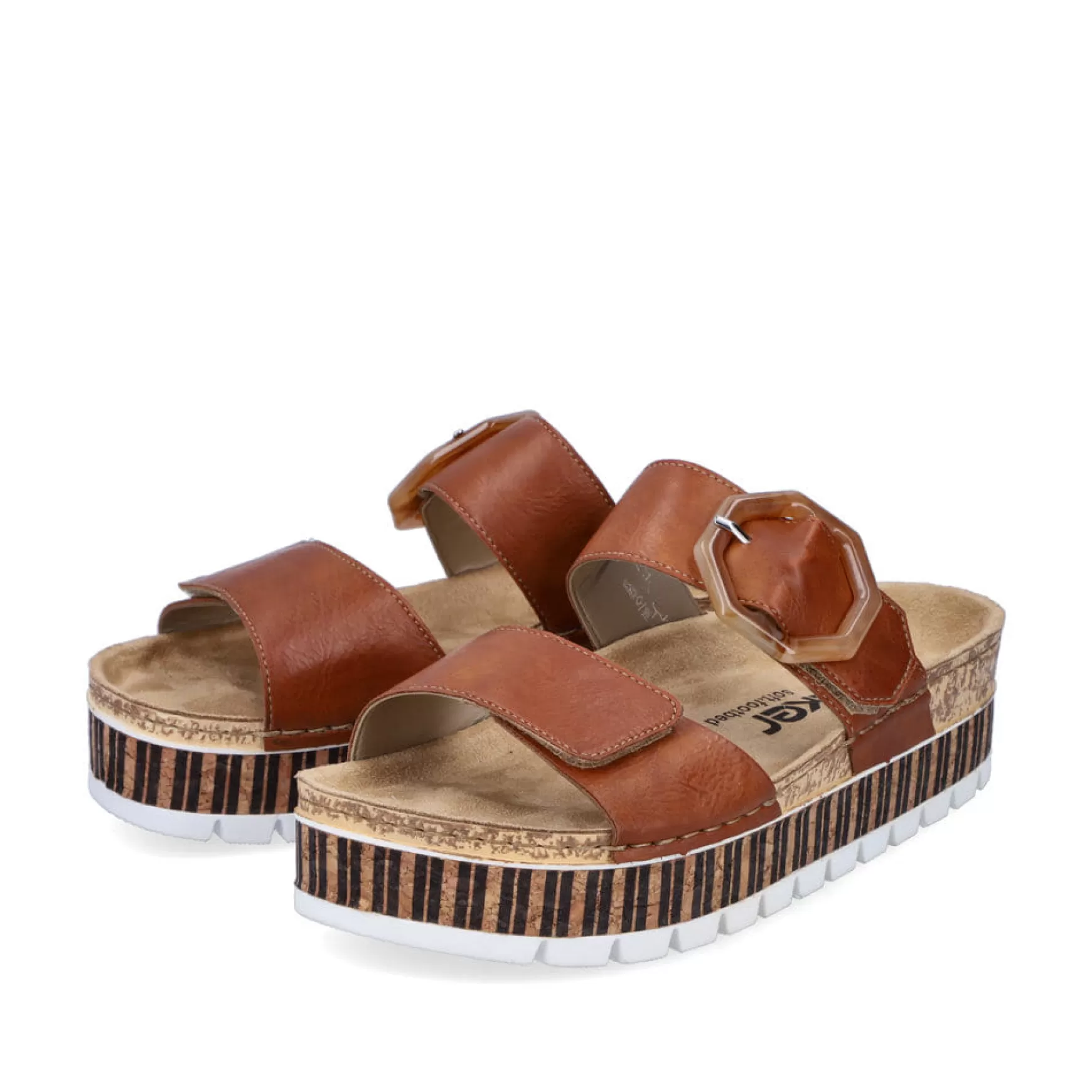 Women'S Mules Chestnut Brown-Rieker Best